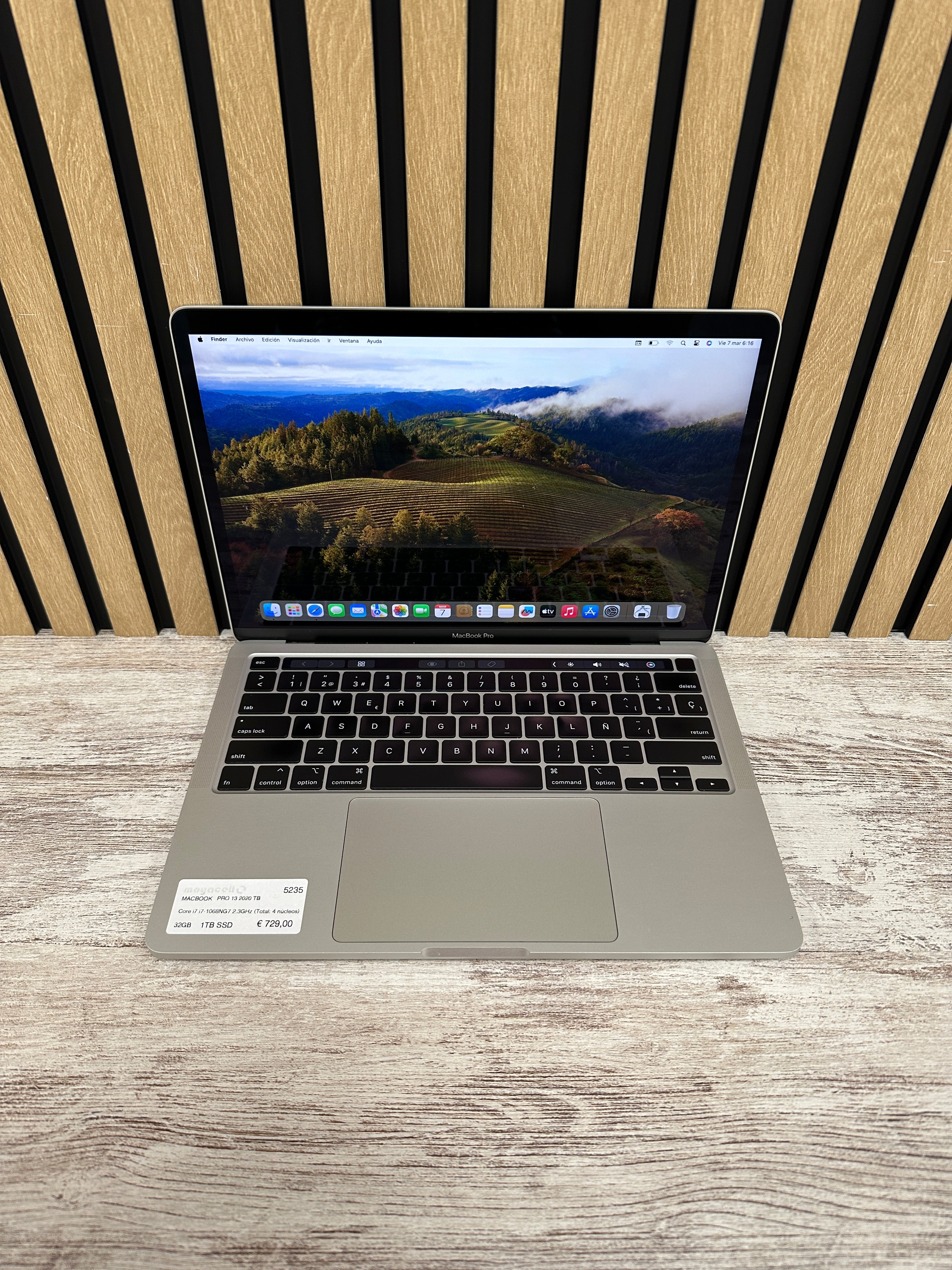 MacBook Pro 13" 2020 TB i7 32gb 1tb SSD