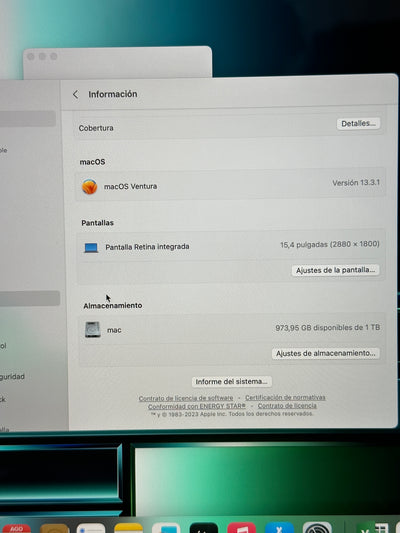 MacBook Pro 15" 2019 i9 16gb 1tb SSD