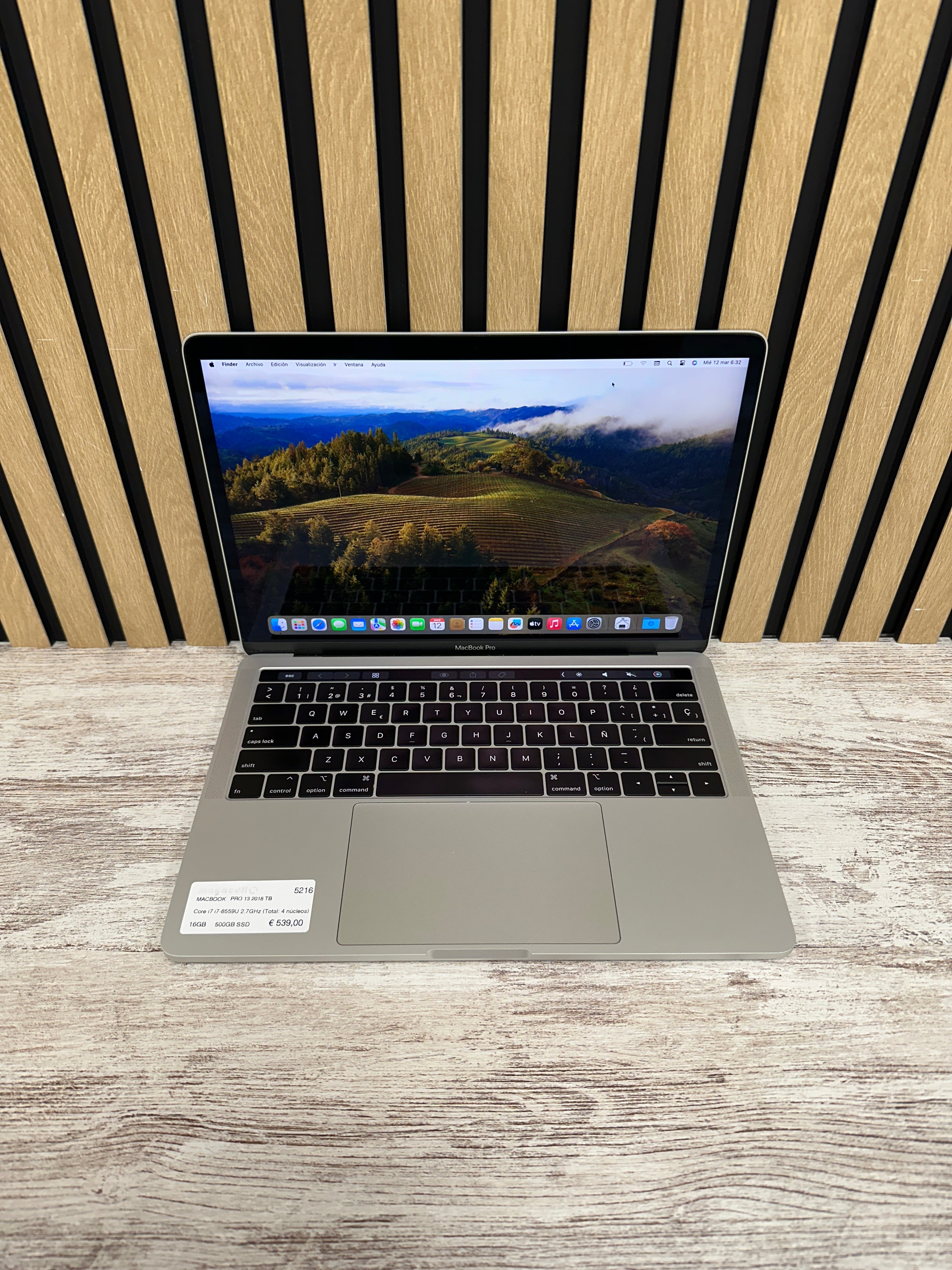 MacBook Pro 13" 2018 TB i7 16gb 500gb SSD