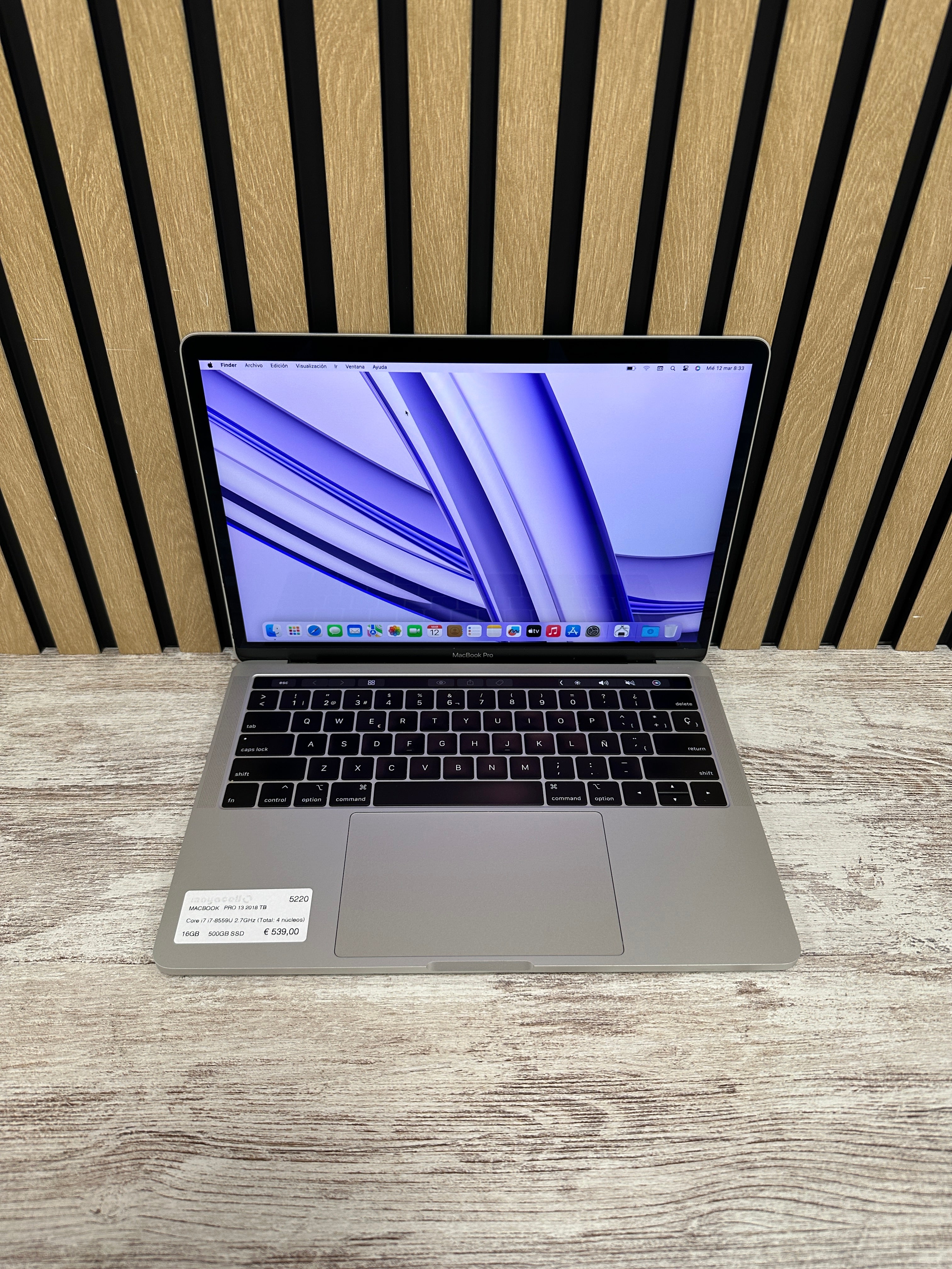 MacBook Pro 13" 2018 TB i7 16gb 500gb SSD