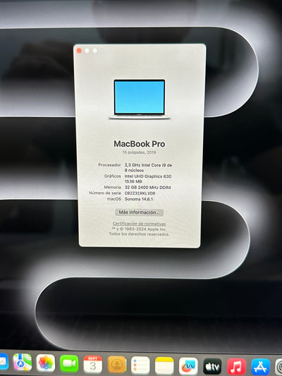 MacBook Pro 15" 2019 i9 32gb 512gb SSD