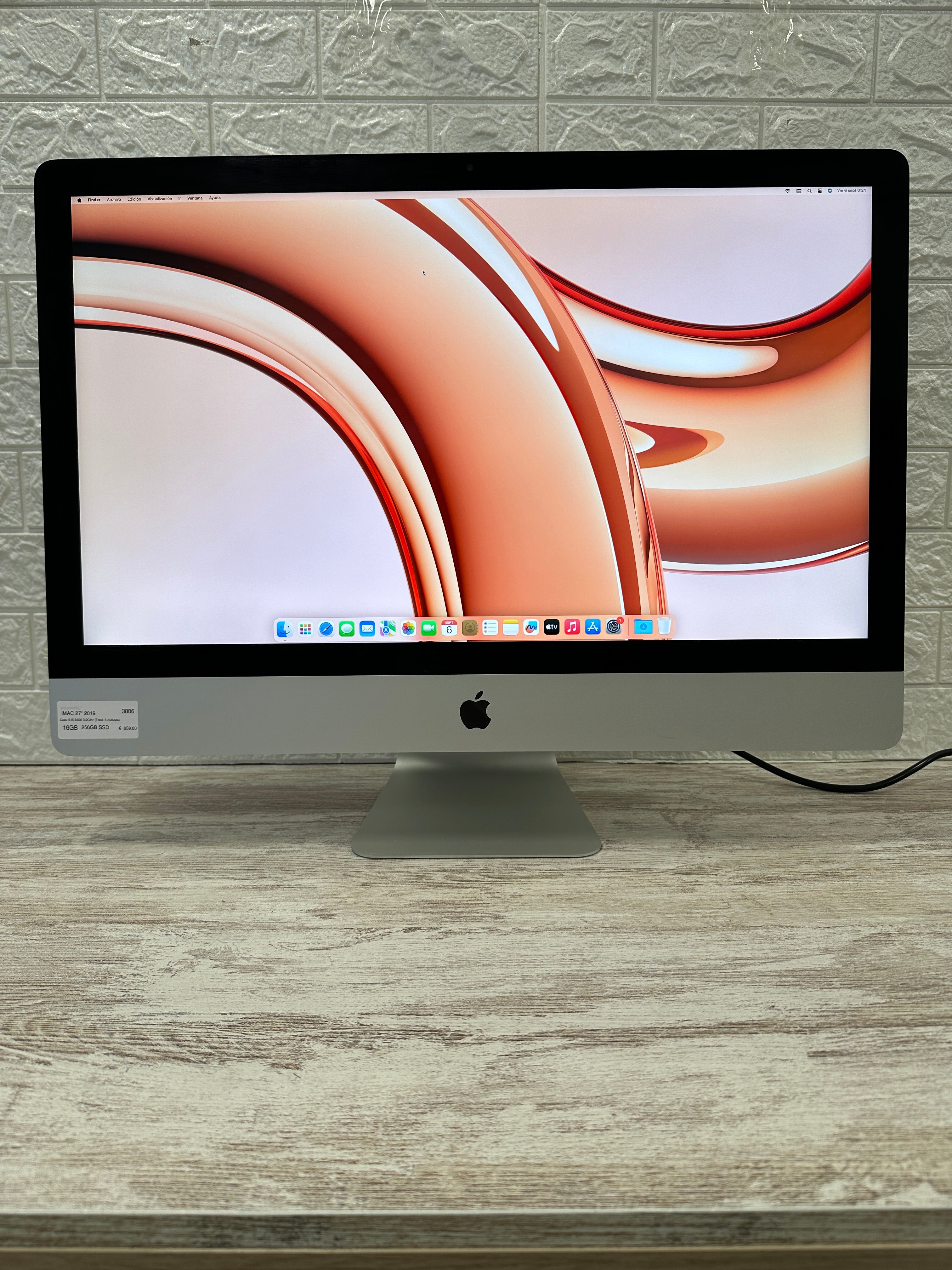 Imac 27" 2019 i5 16gb 256gb SSD