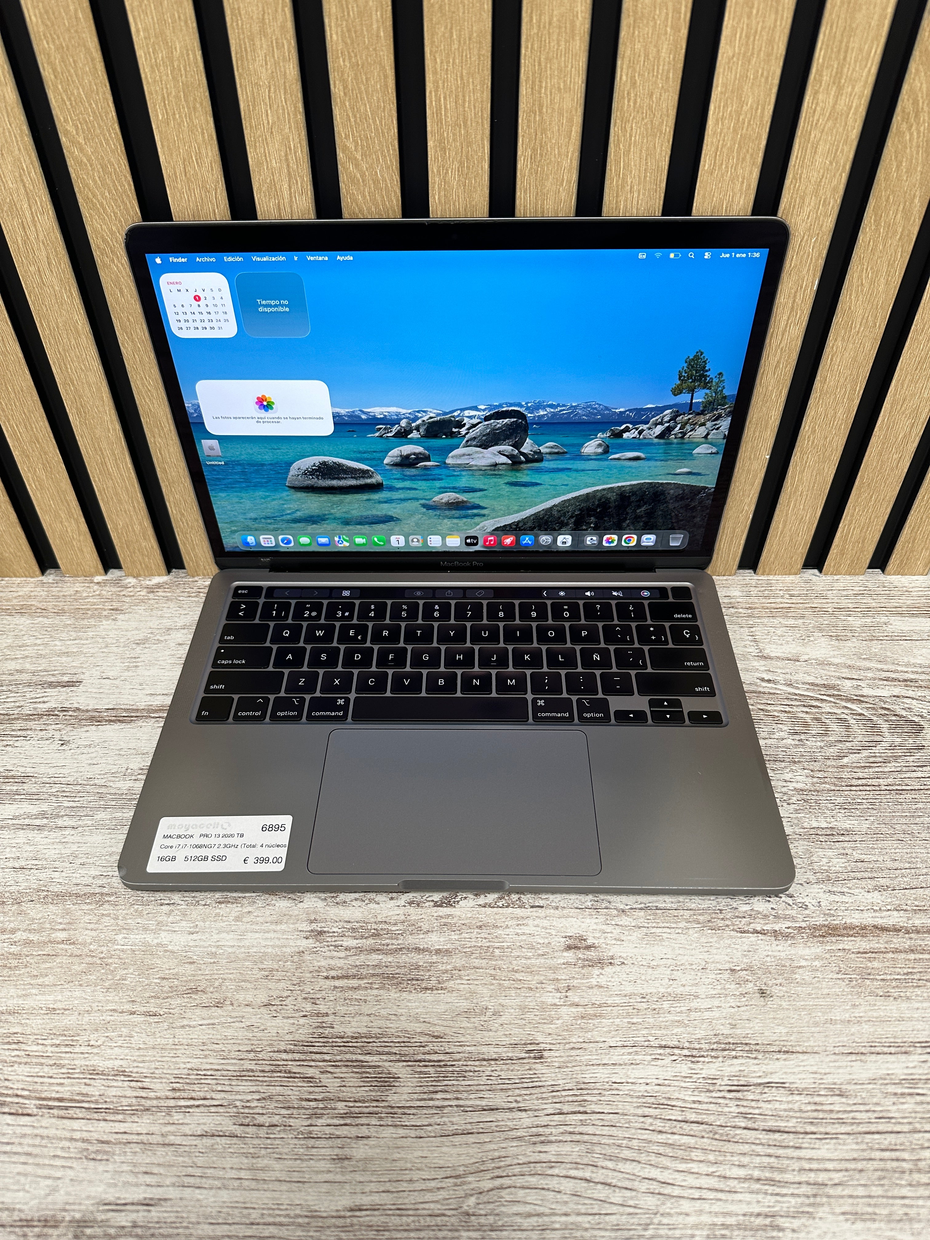 MacBook Pro 13" 2020 TB i7 16gb 512gb SSD