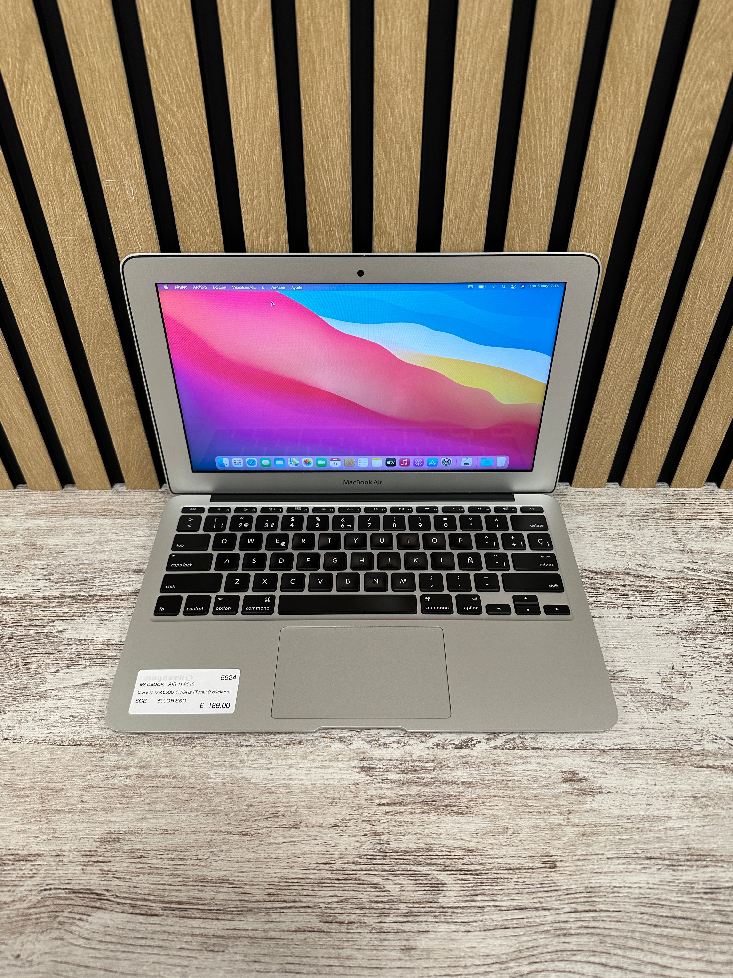 MacBook Air 11" 2013 i7 8gb 500gb SSD