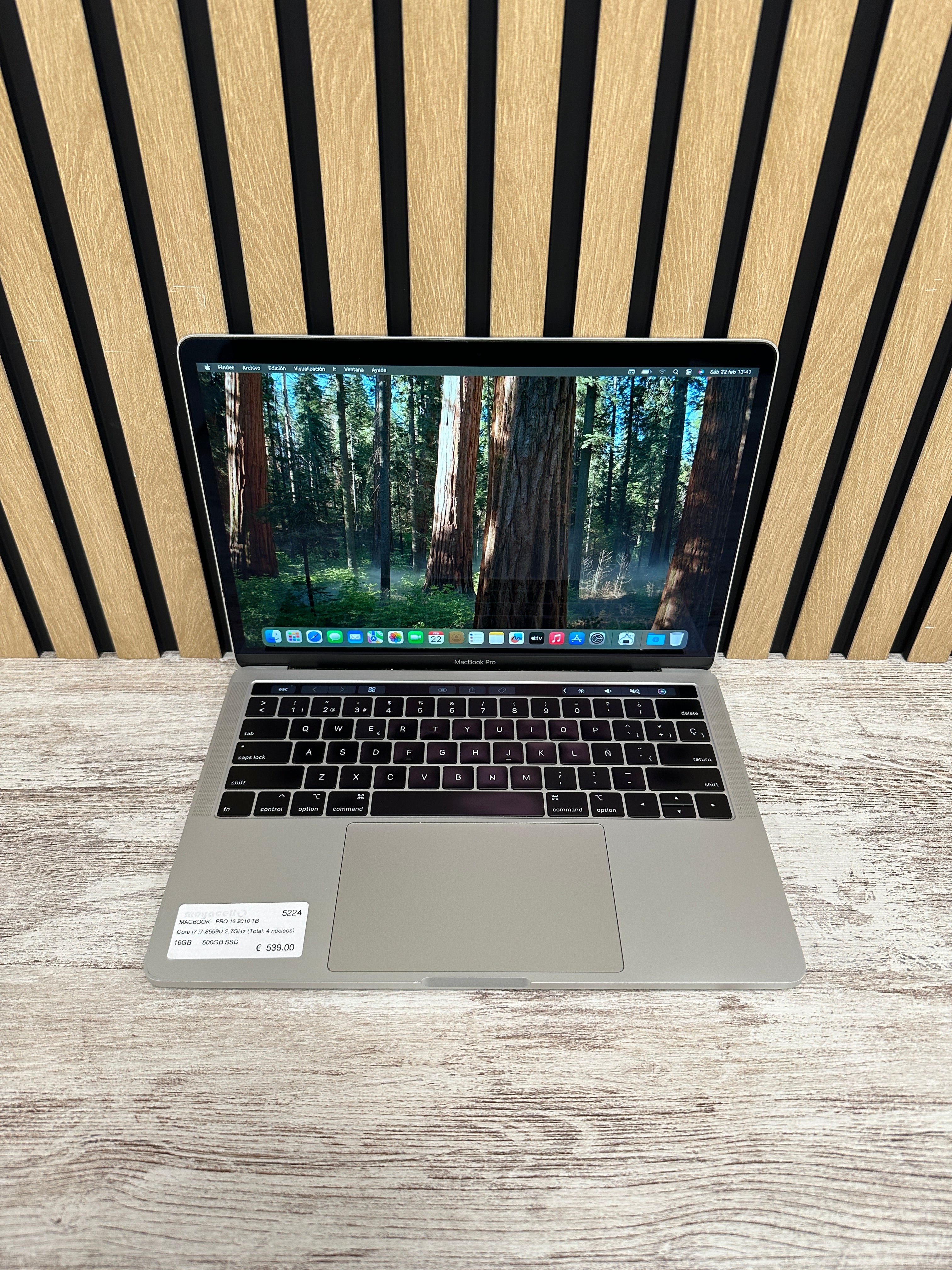 MacBook Pro 13" 2018 TB i7 16gb 500gb SSD