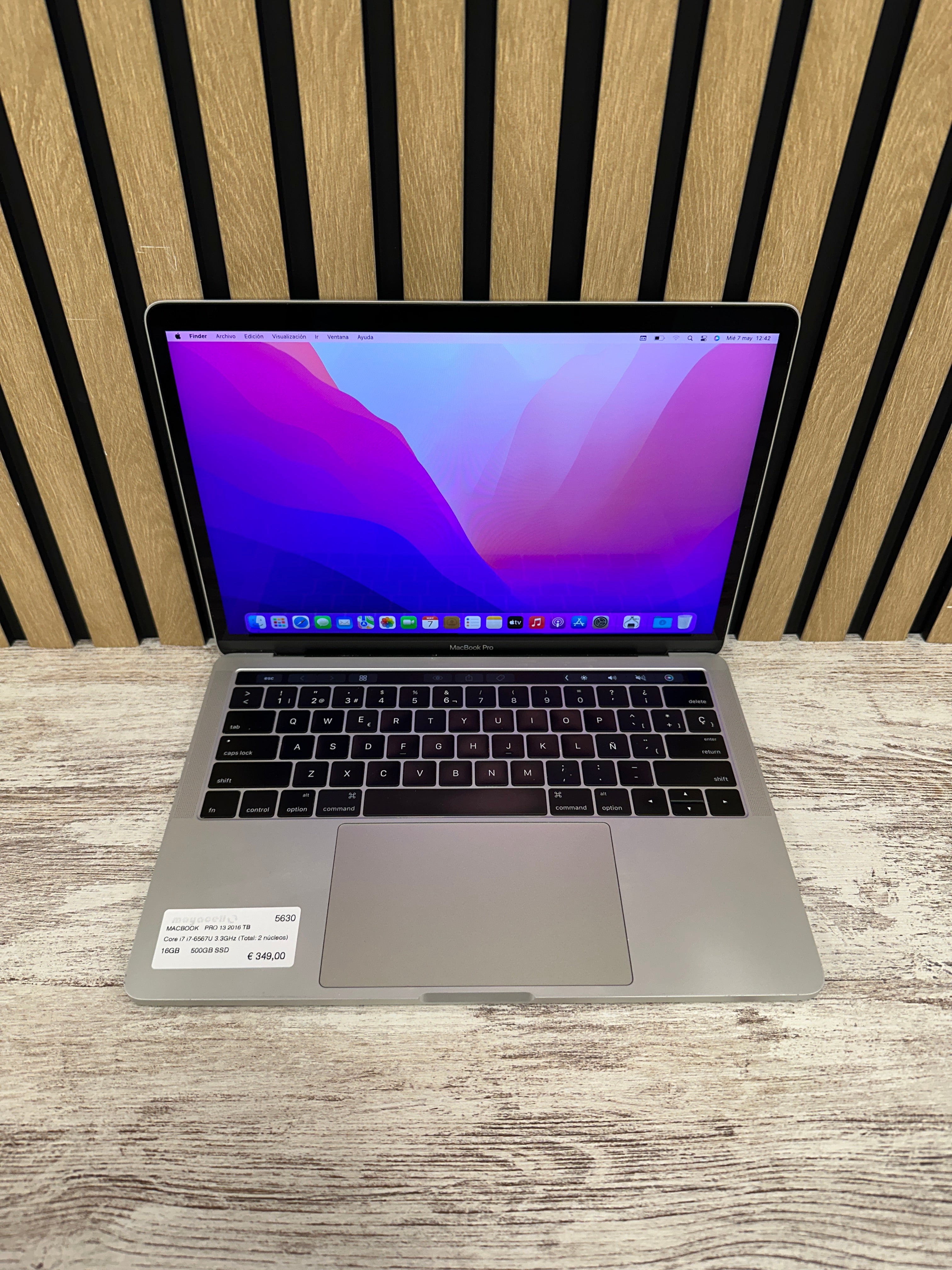 MacBook Pro 13" 2016 TB i7 16gb 500gb SSD