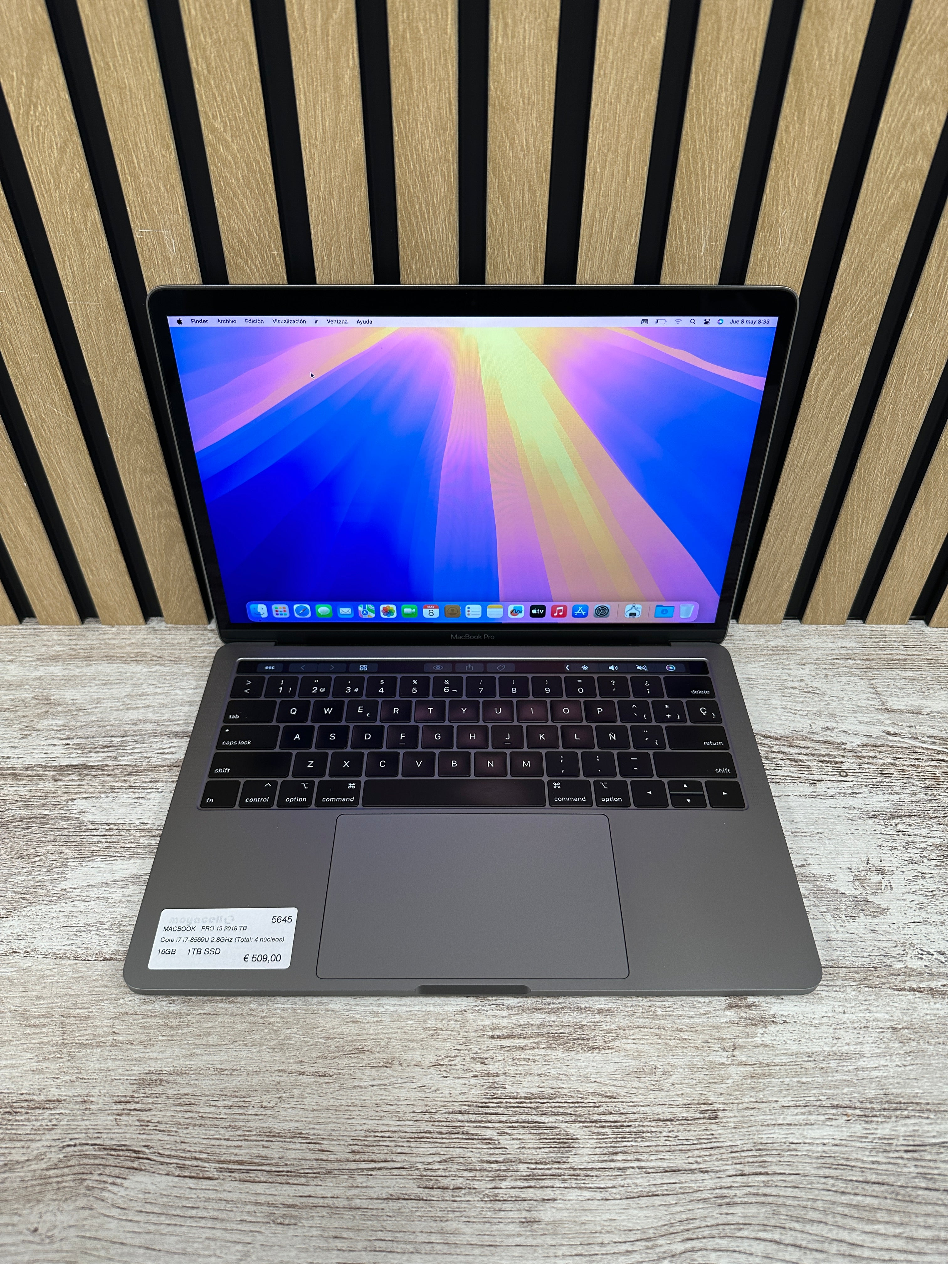 MacBook Pro 13" 2019 TB i7 16gb 1tb SSD