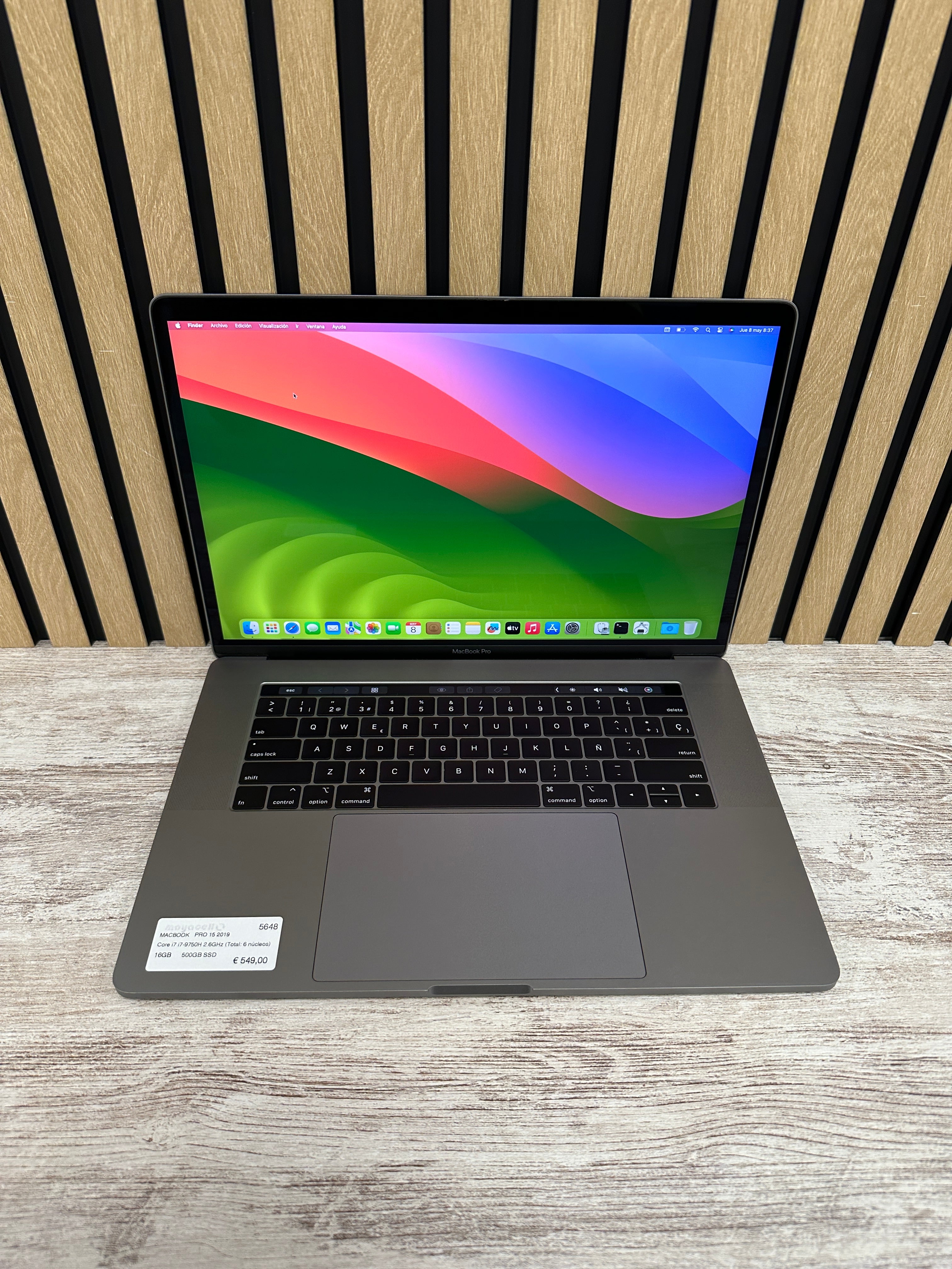 MacBook Pro 15" 2019 i7 16gb 500gb SSD