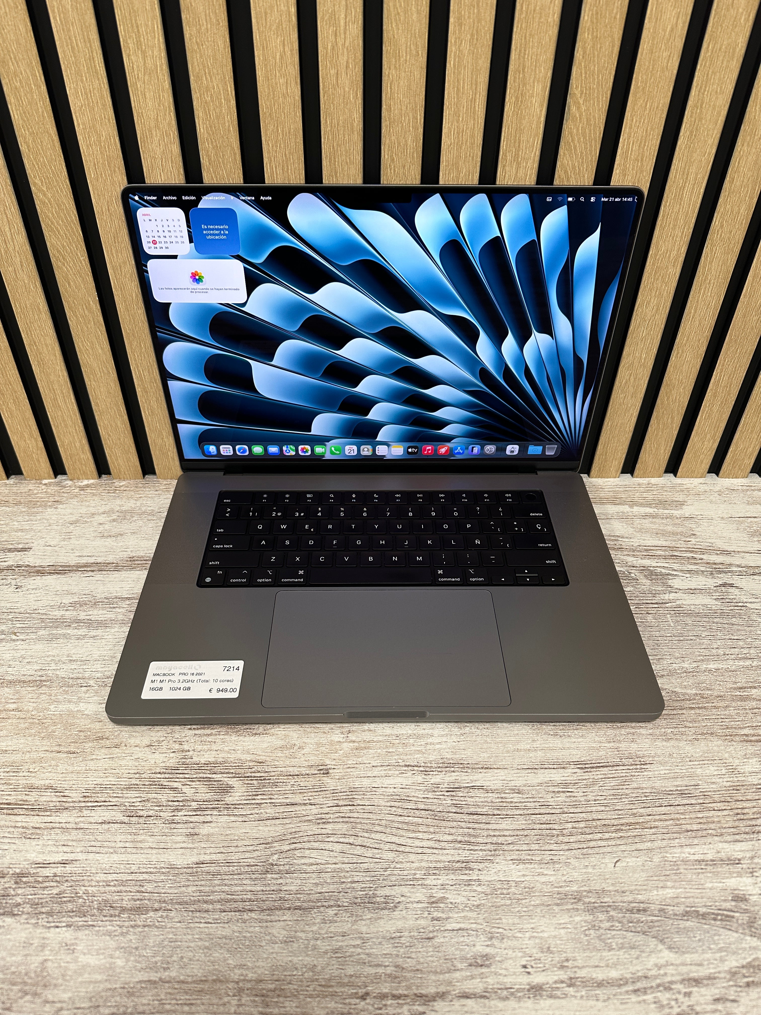 MacBook Pro 16" 2021 M1 PRO 16gb 1tb SSD