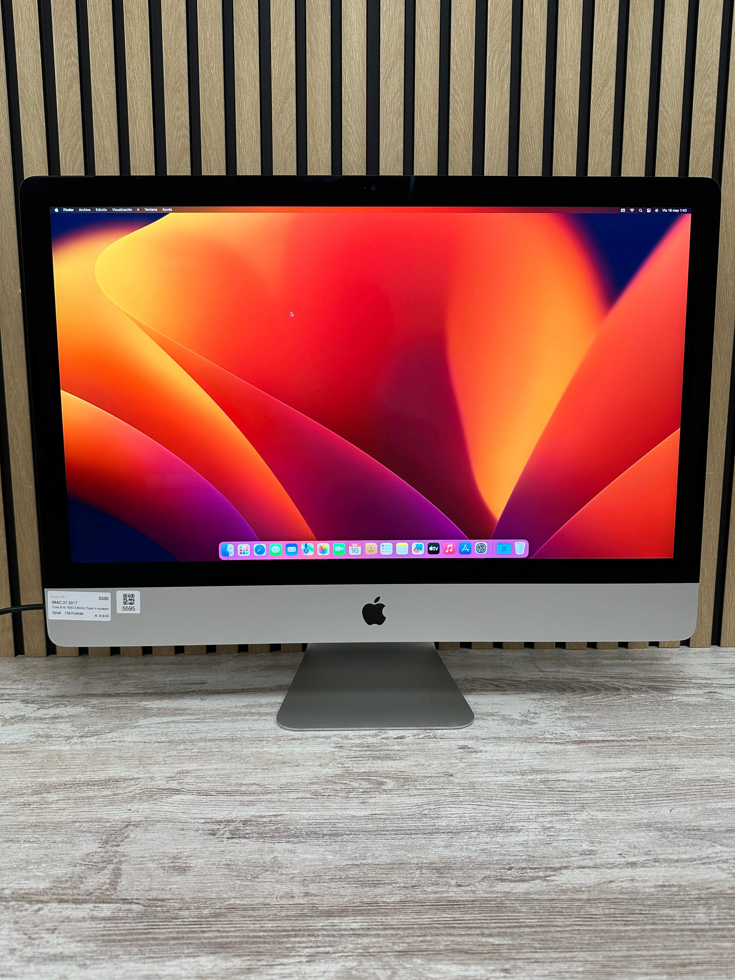 Imac 27" 2017 i5 32gb 1tb Fusion