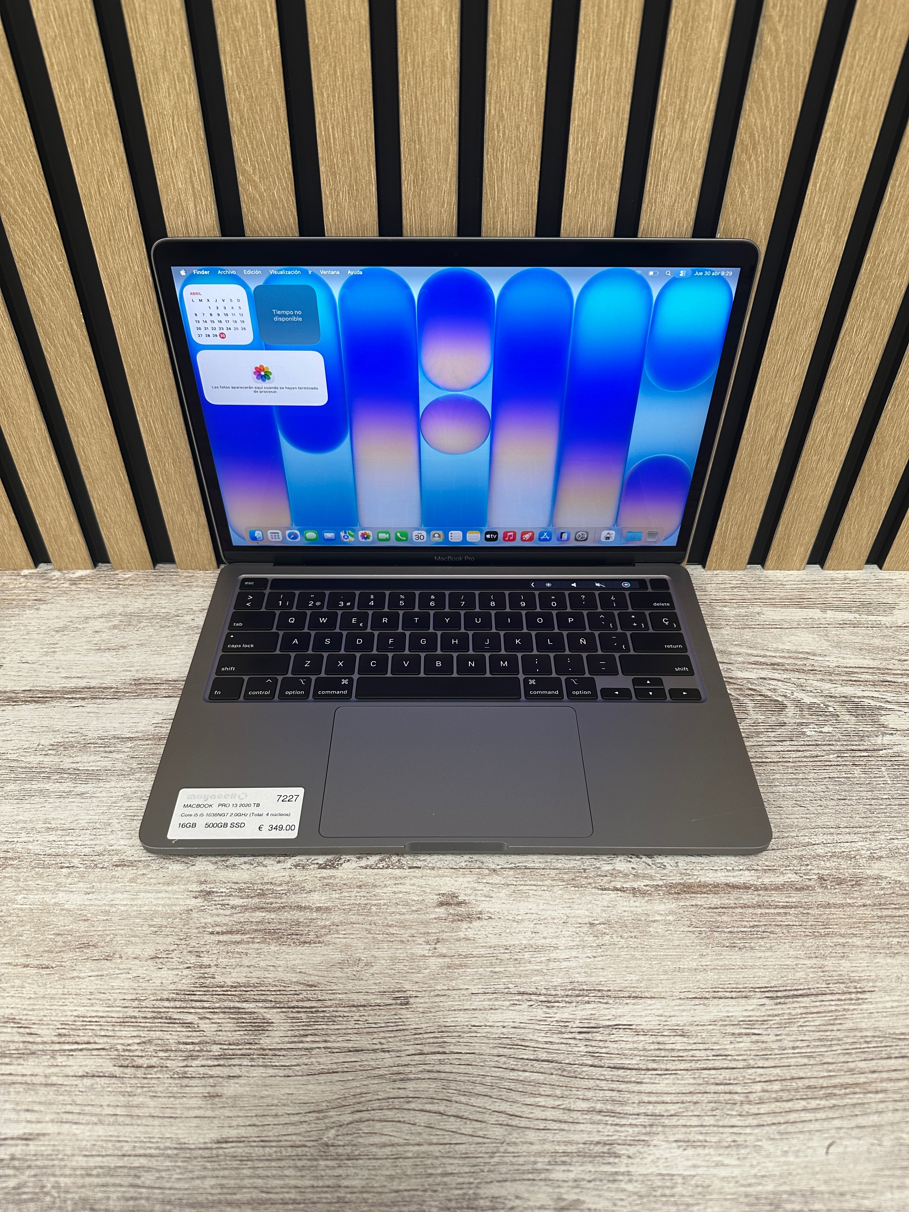 MacBook Pro 13" 2020 TB i5 16gb 500gb SSD