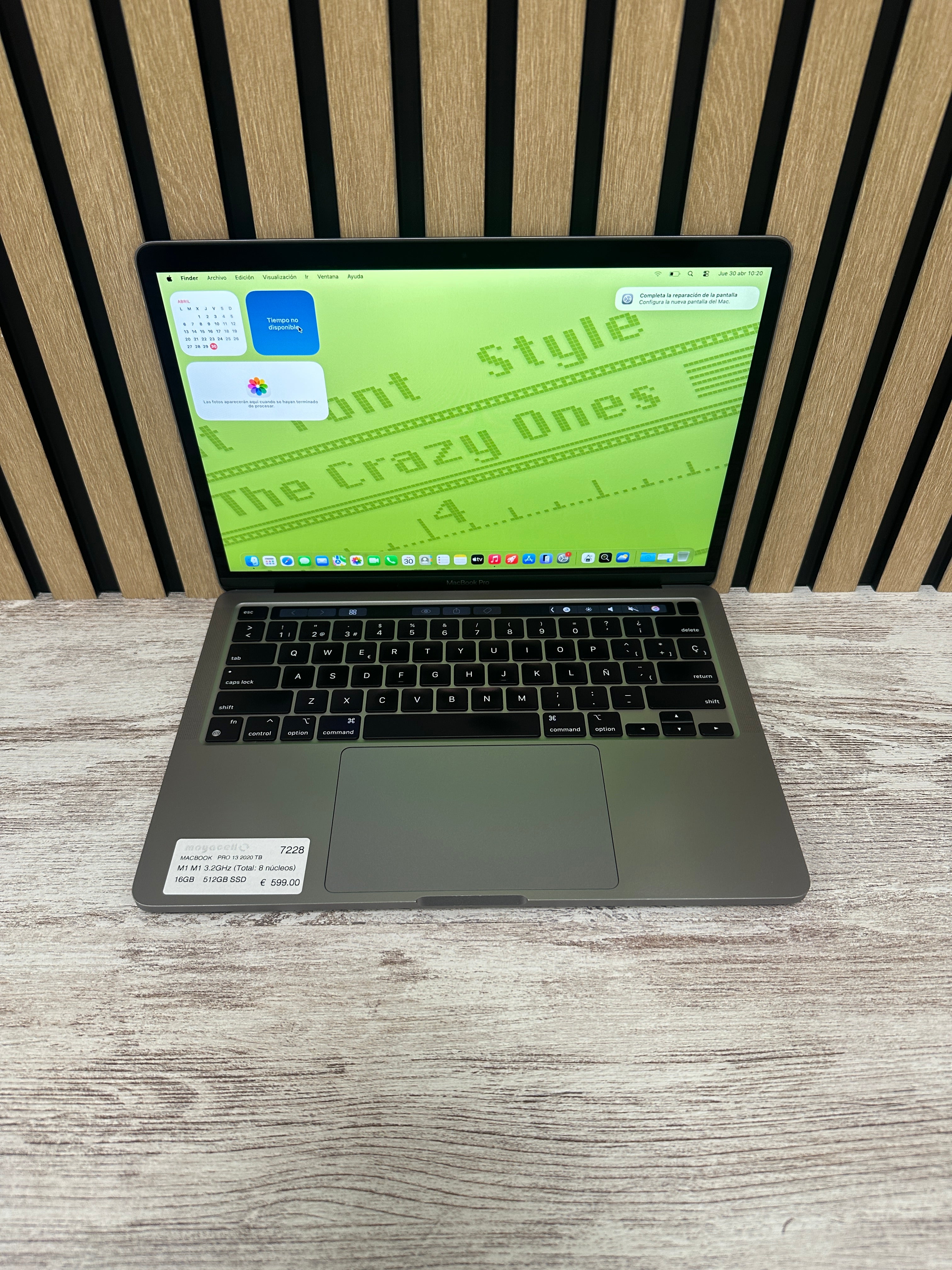 MacBook Pro 13" 2020 TB M1 16gb 512gb SSD