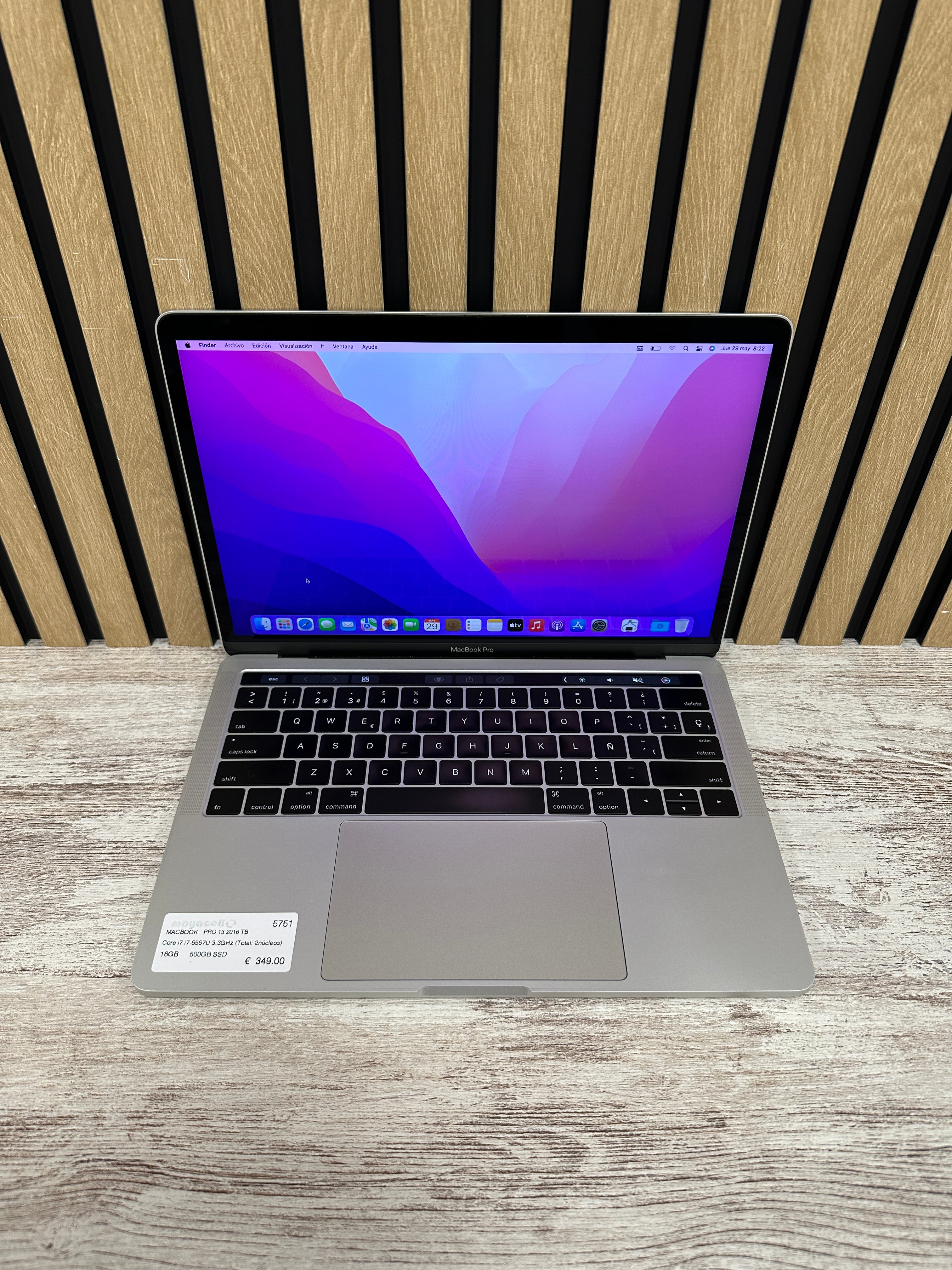 MacBook Pro 13" 2016 TB i7 16gb 500gb SSD