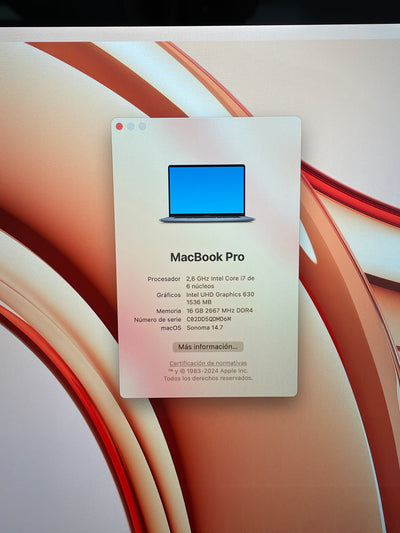 MacBook Pro 16" 2019 i7 16gb 512gb SSD