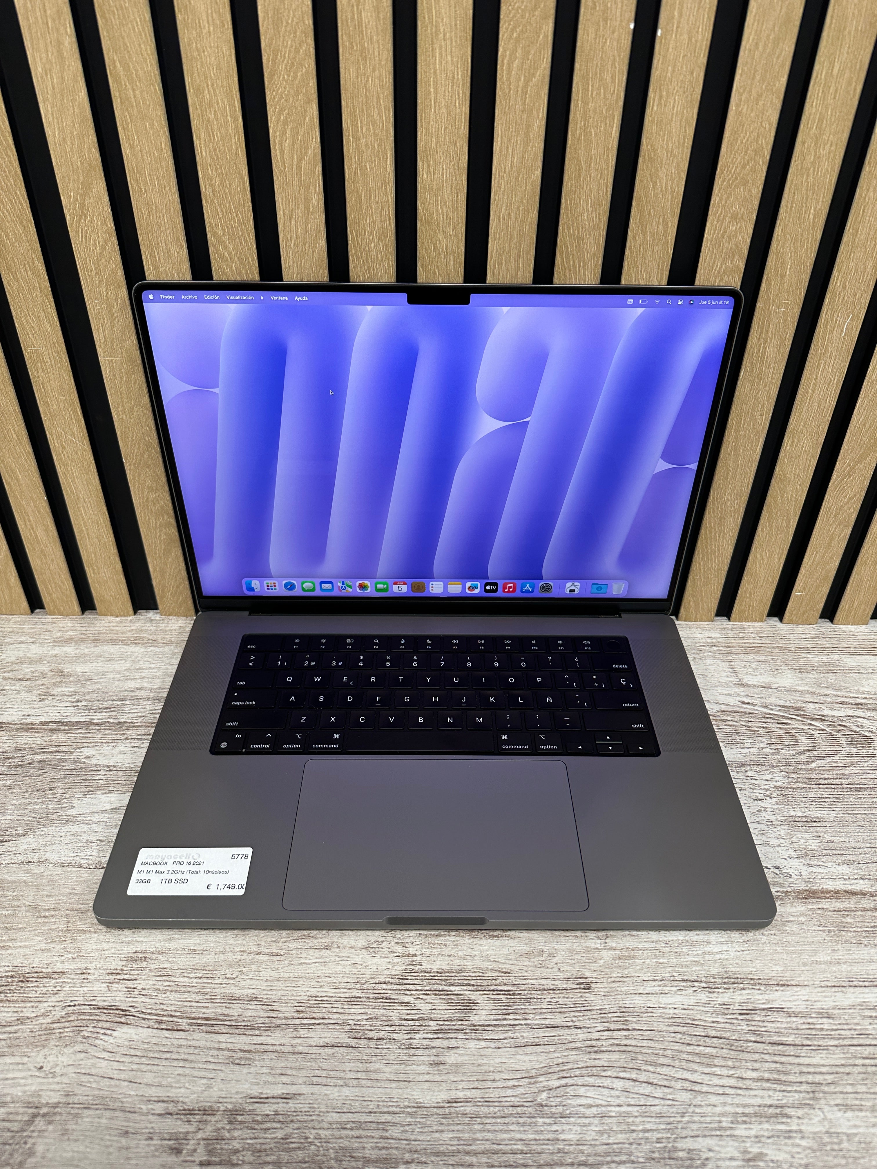 MacBook Pro 16" 2021 M1 MAX 32gb 1tb SSD
