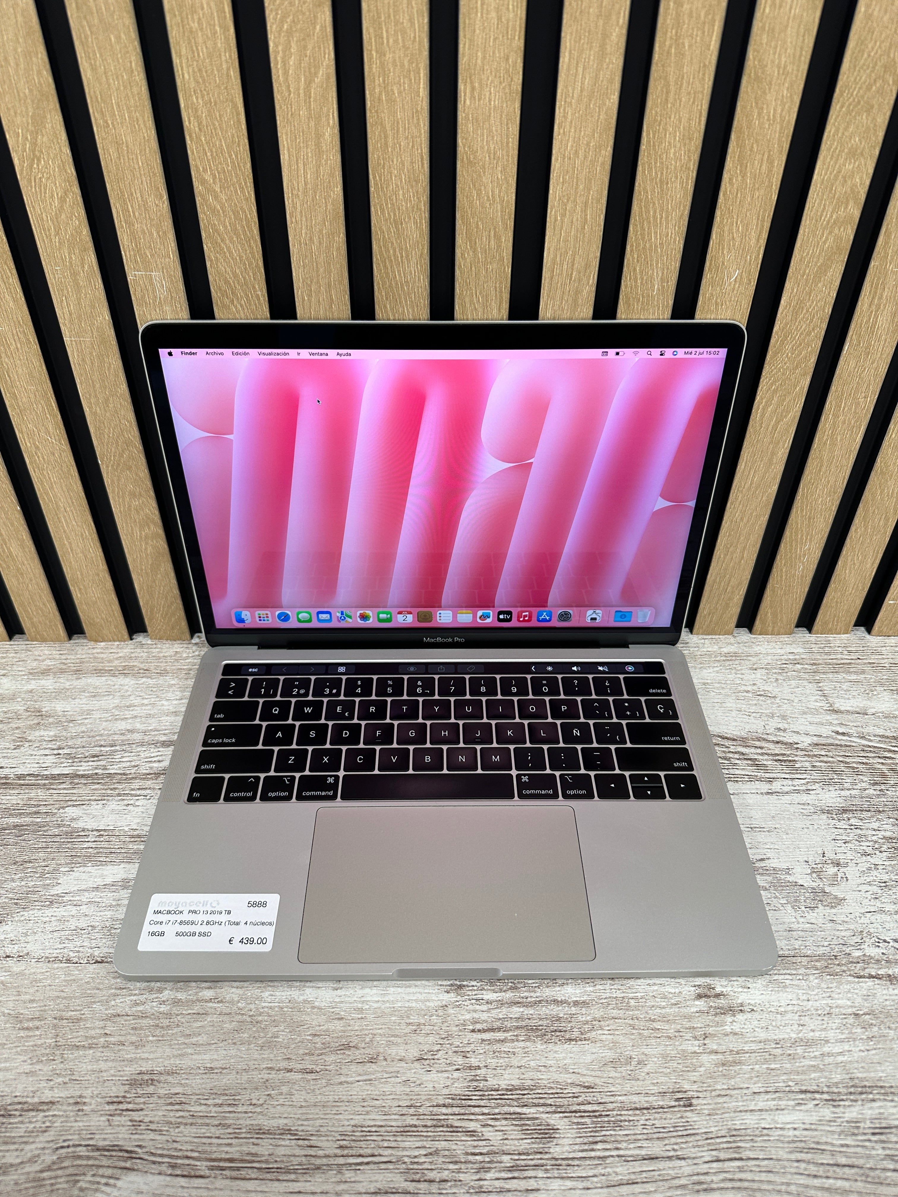 MacBook Pro 13" 2019 TB i7 16gb 500gb SSD