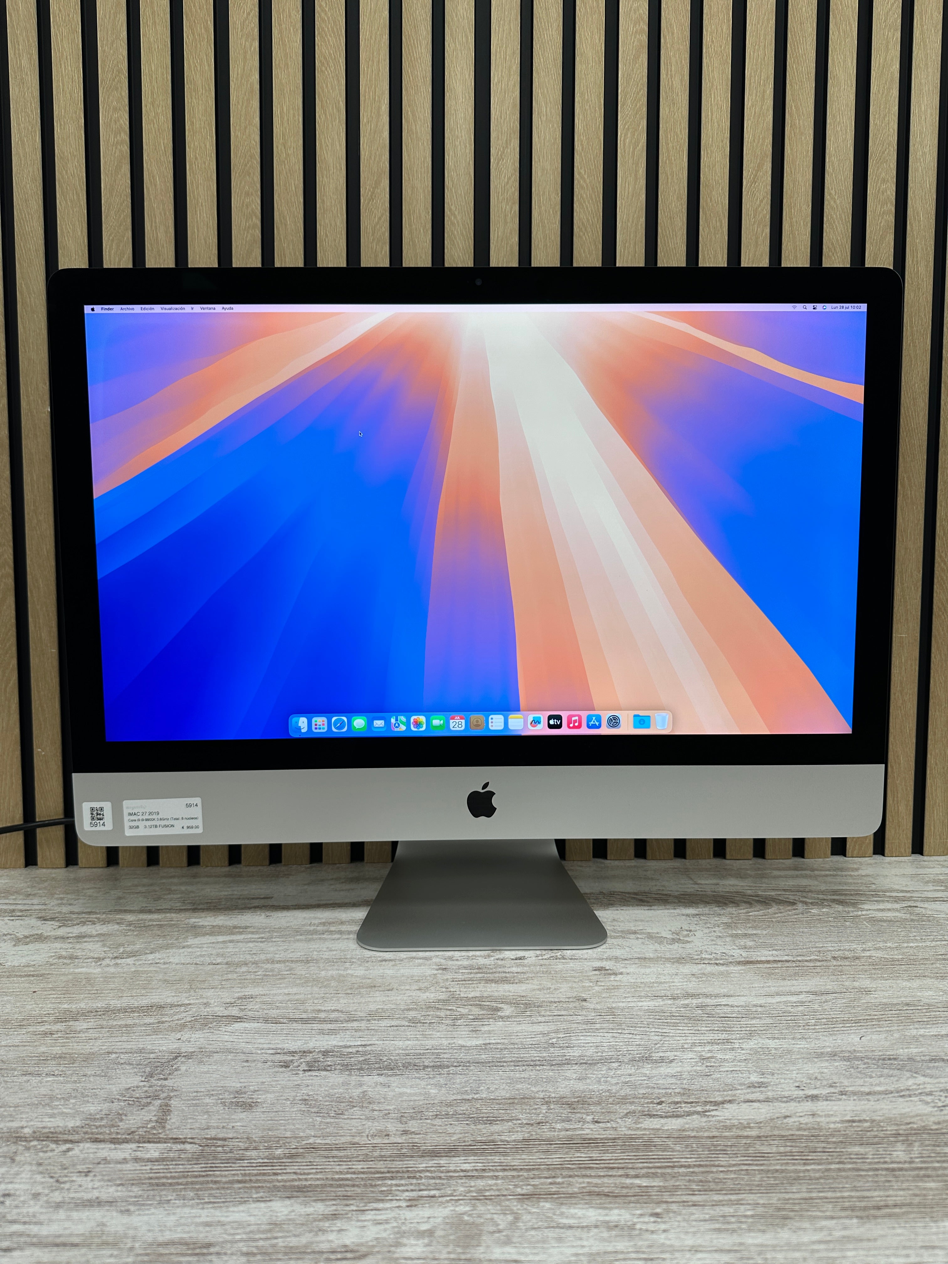 iMac 27" 2019 i9 32gb 3.12tb Fusion