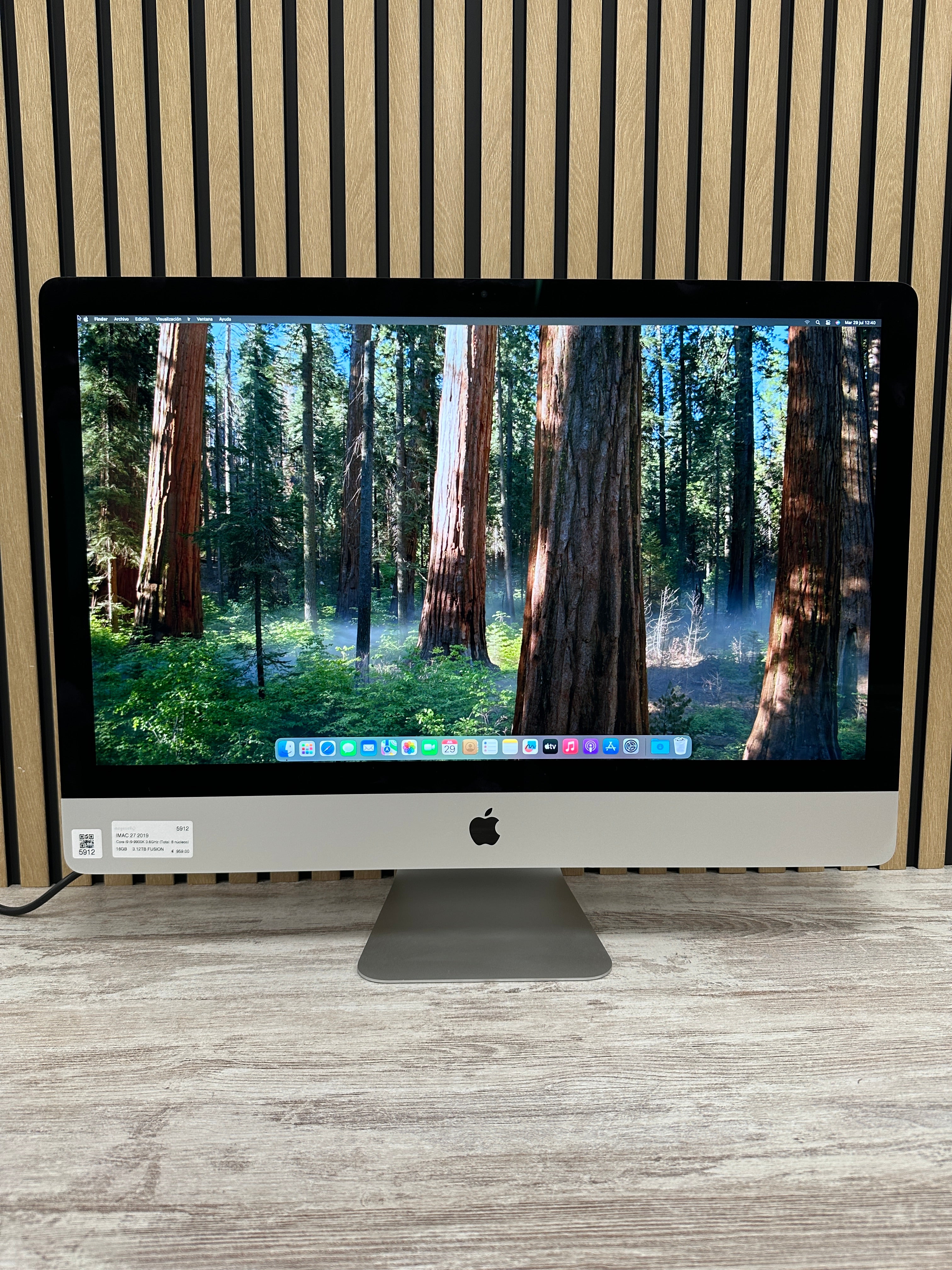 iMac 27" 2019 i9 16gb 3.12tb Fusion