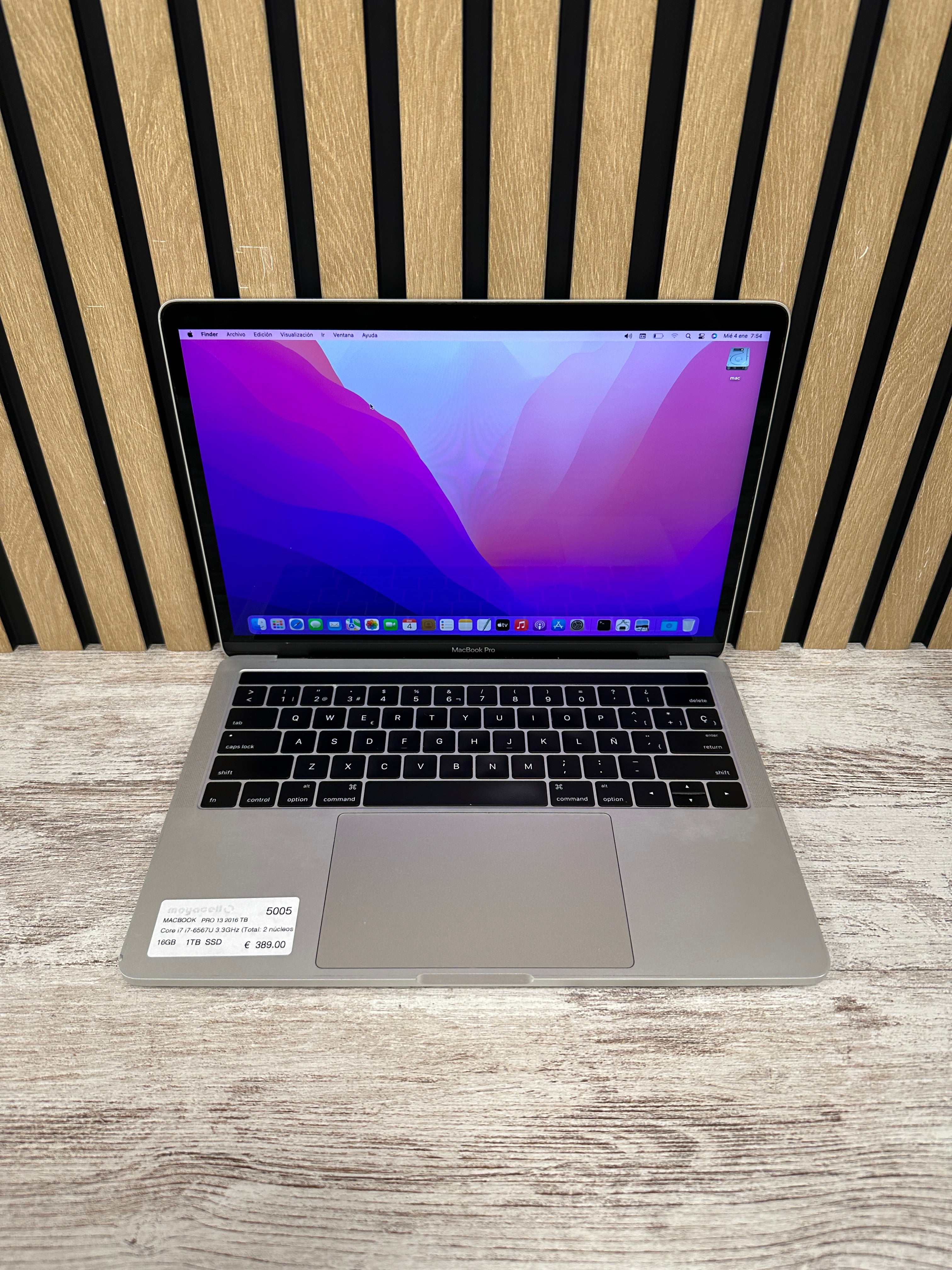 MacBook Pro 13" 2016 TB i7 16gb 1tb SSD