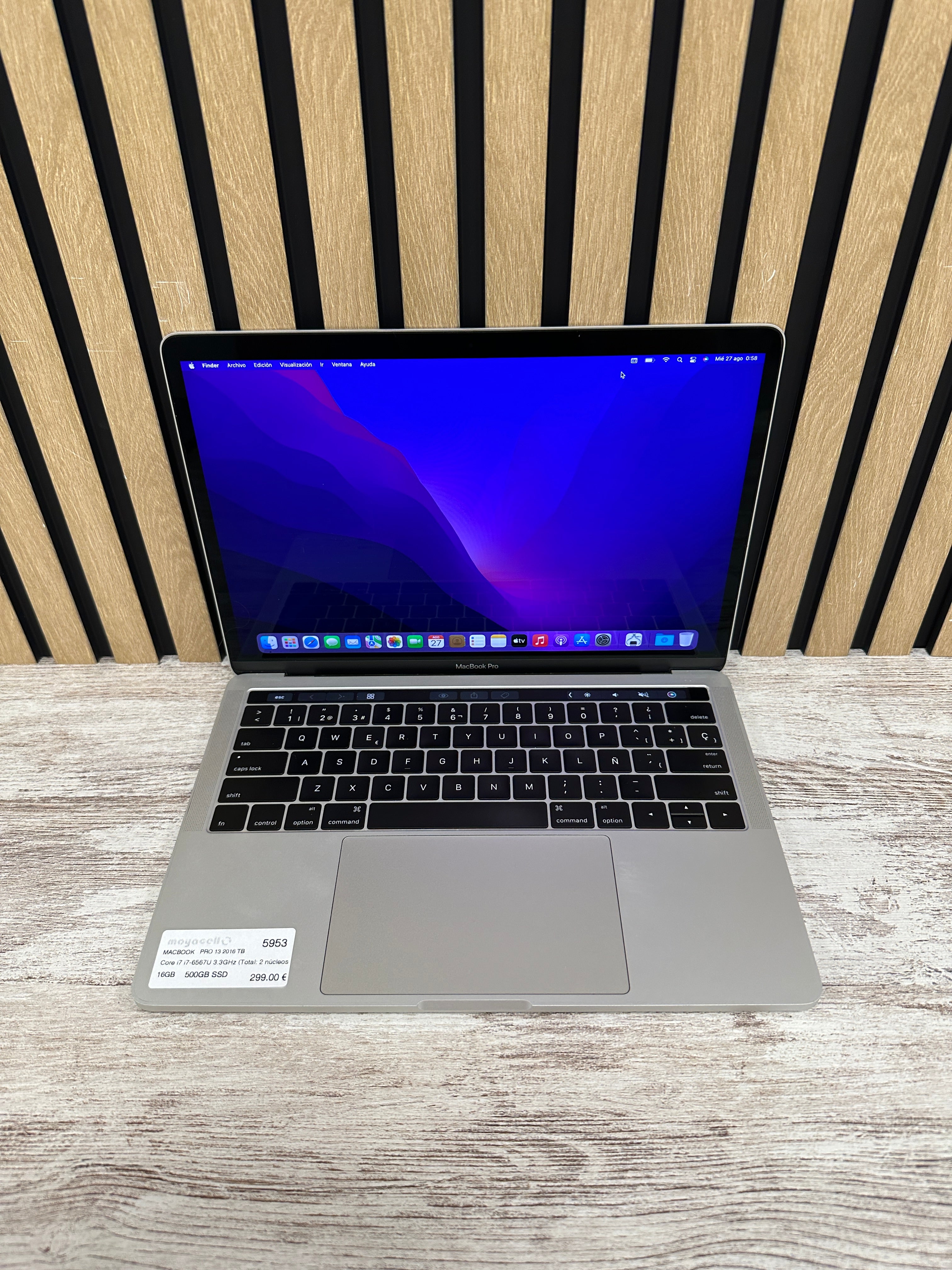 MacBook Pro 13" 2016 TB i7 16gb 500gb SSD