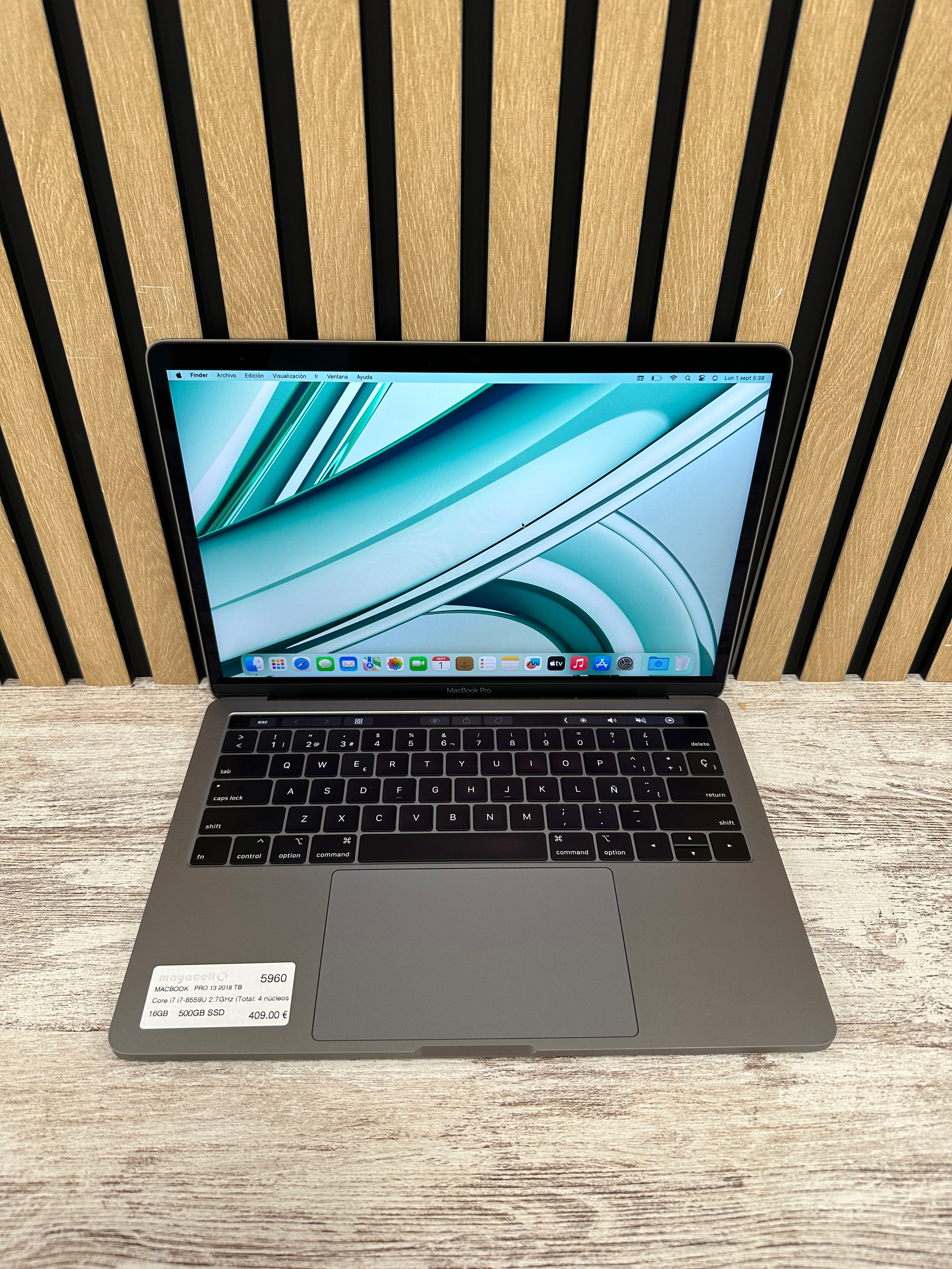 MacBook Pro 13" 2018 TB i7 16gb 500gb SSD