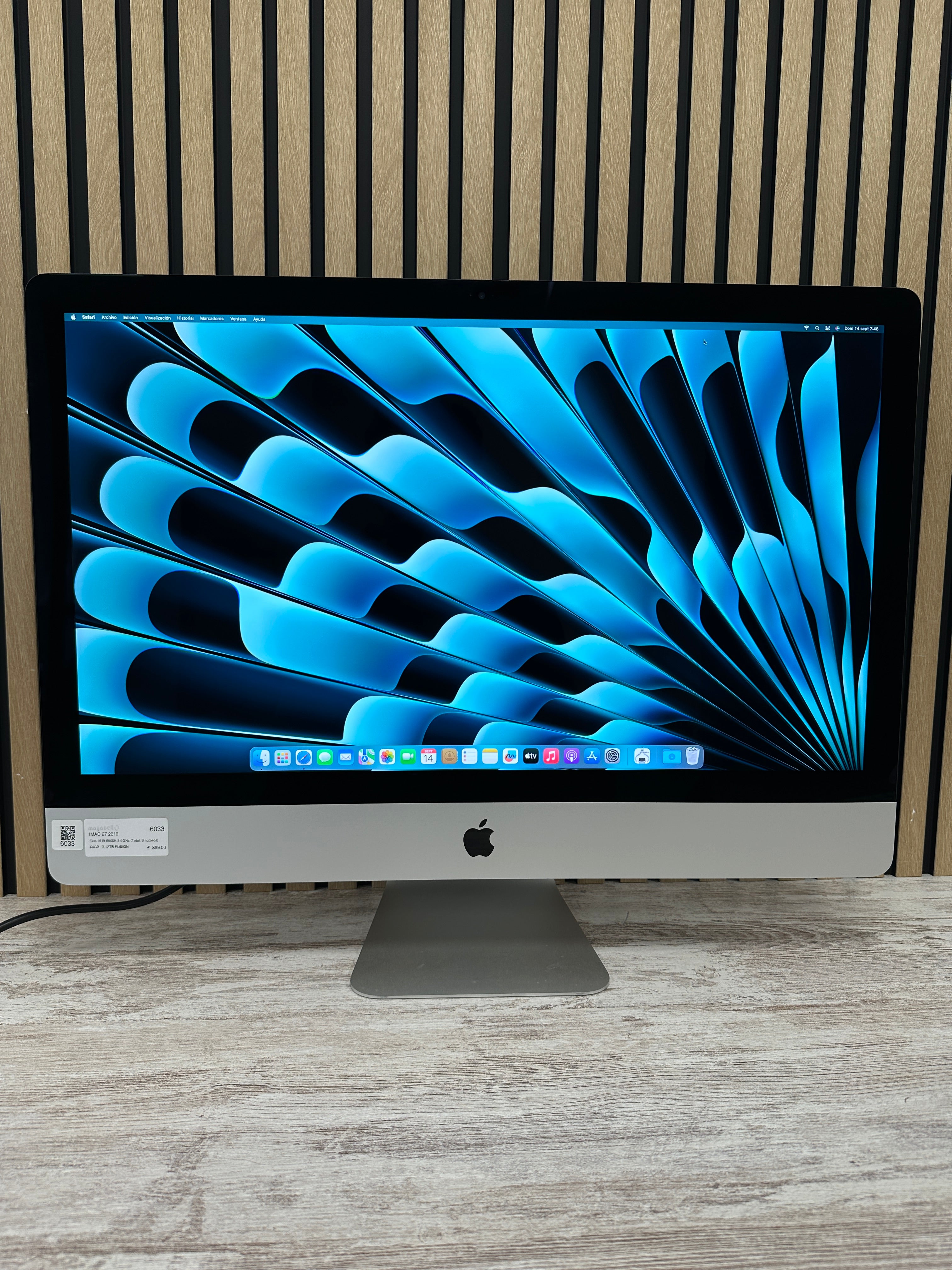 iMac 27" 2019 I9 64gb 3.12tb FUSION