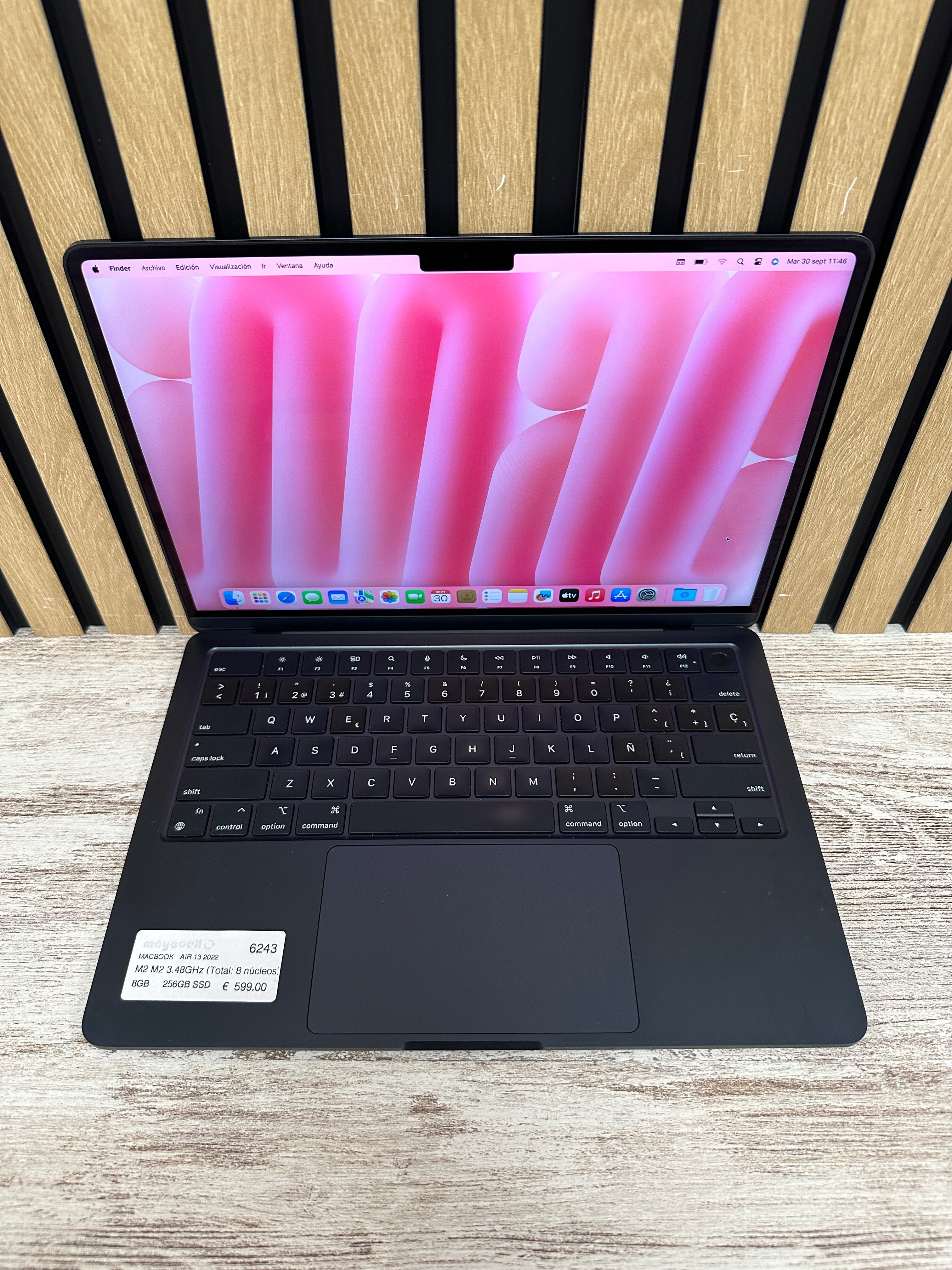 MacBook Air 13" 2022 M2 8gb 256gb SSD