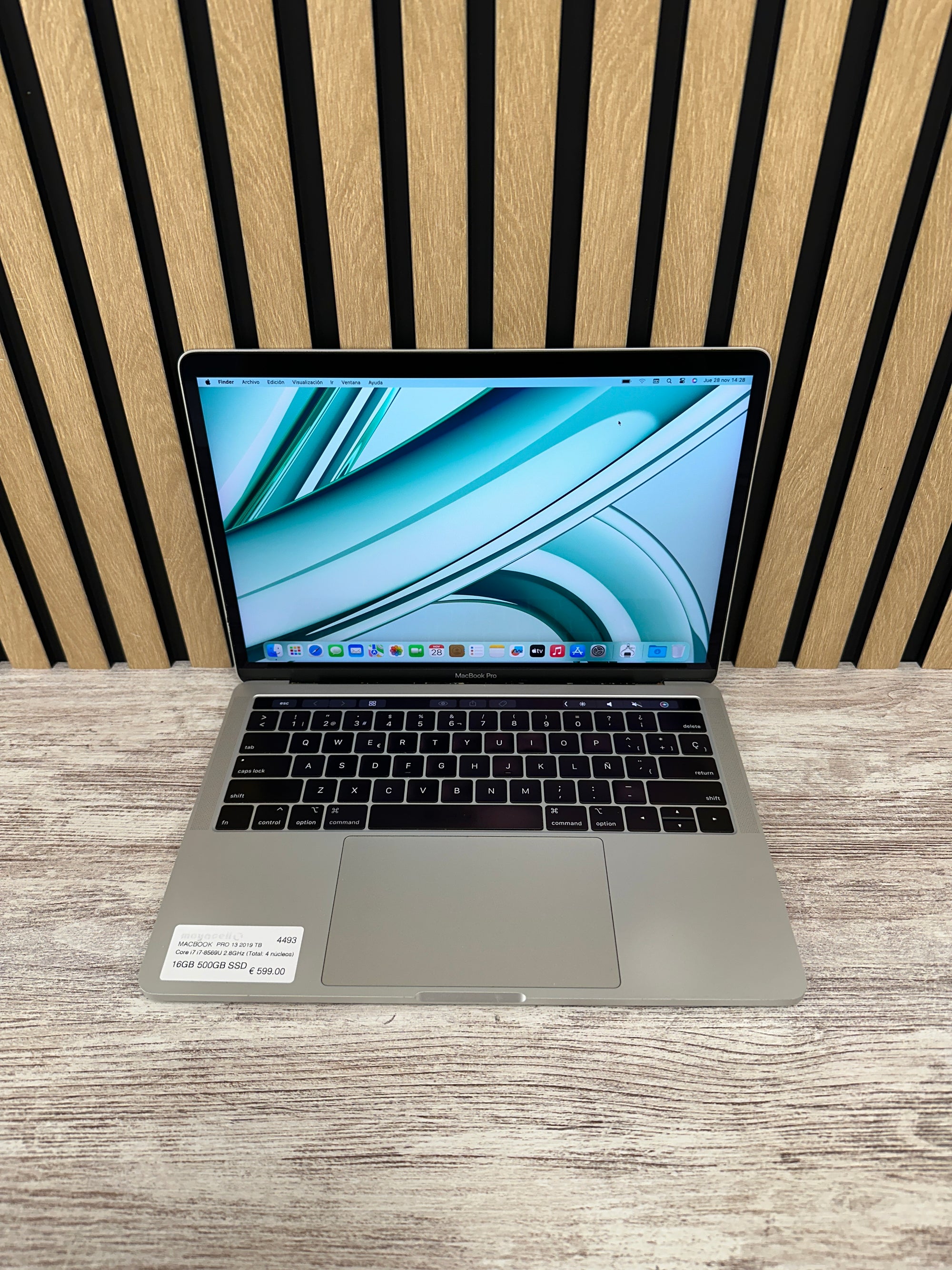 MacBook Pro 13" 2019 TB i7 16gb 500gb SSD