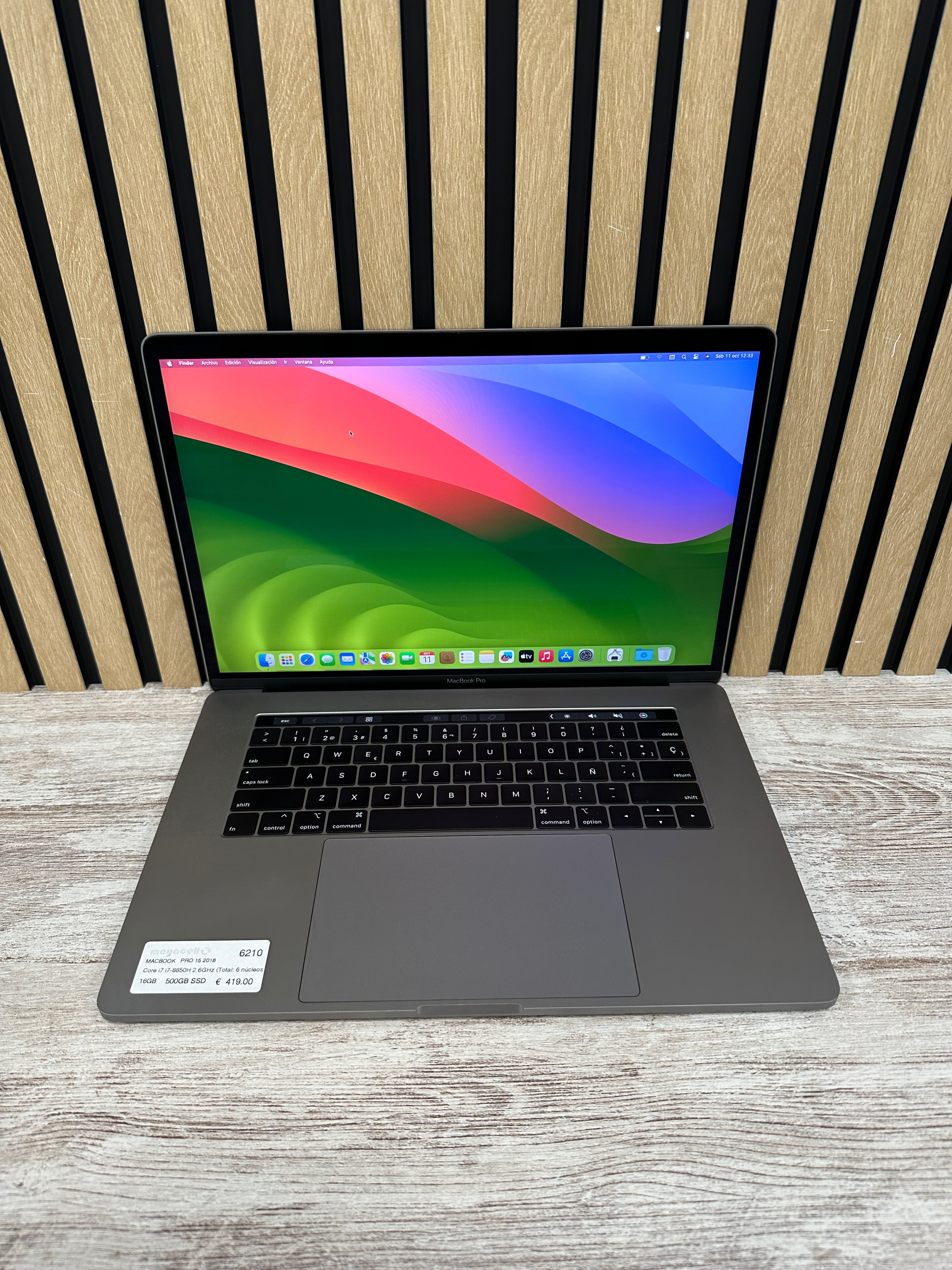 MacBook Pro 15" 2018 i7 16gb 500gb SSD