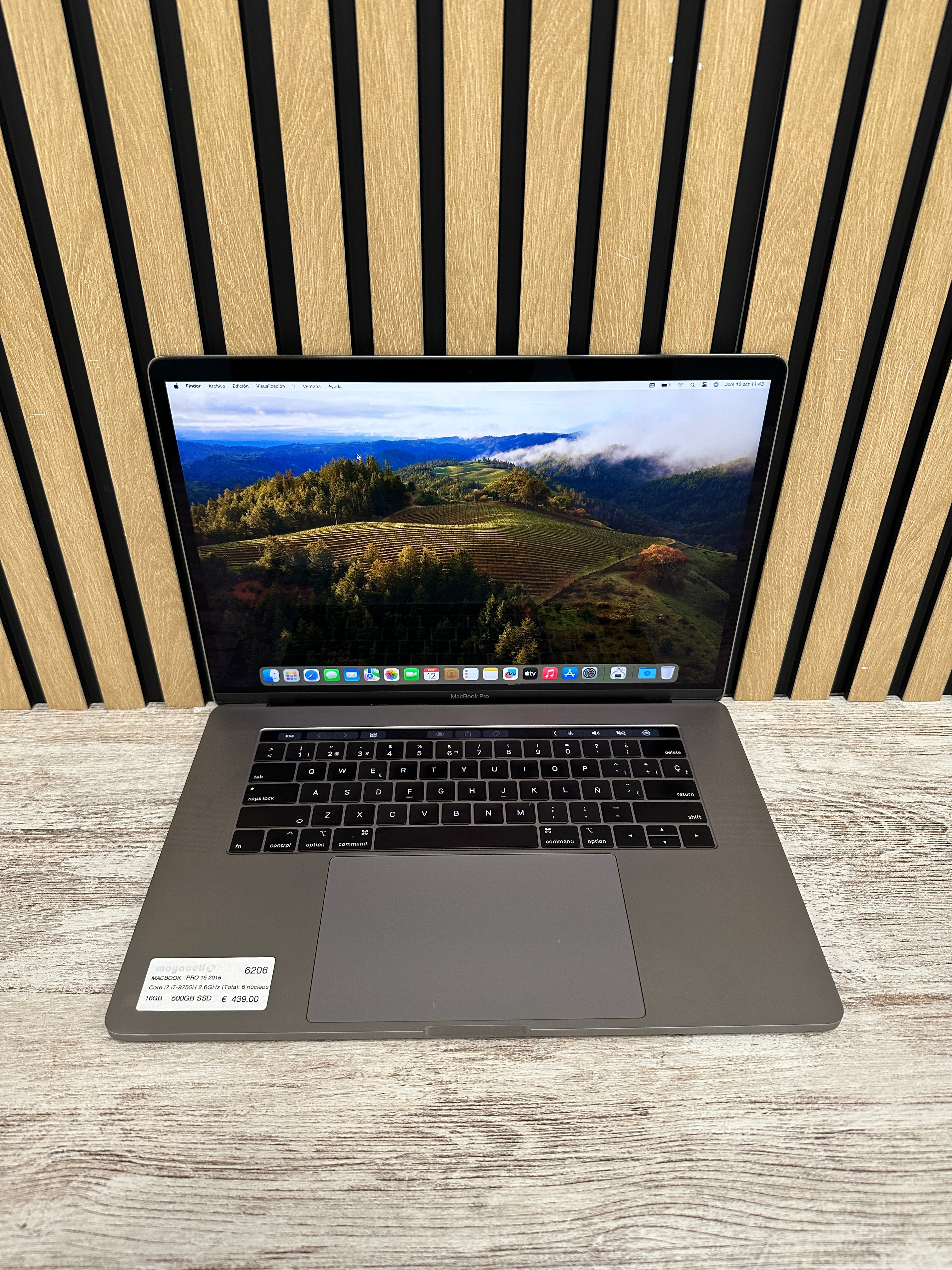 MacBook Pro 15" 2019 i7 16gb 500gb SSD