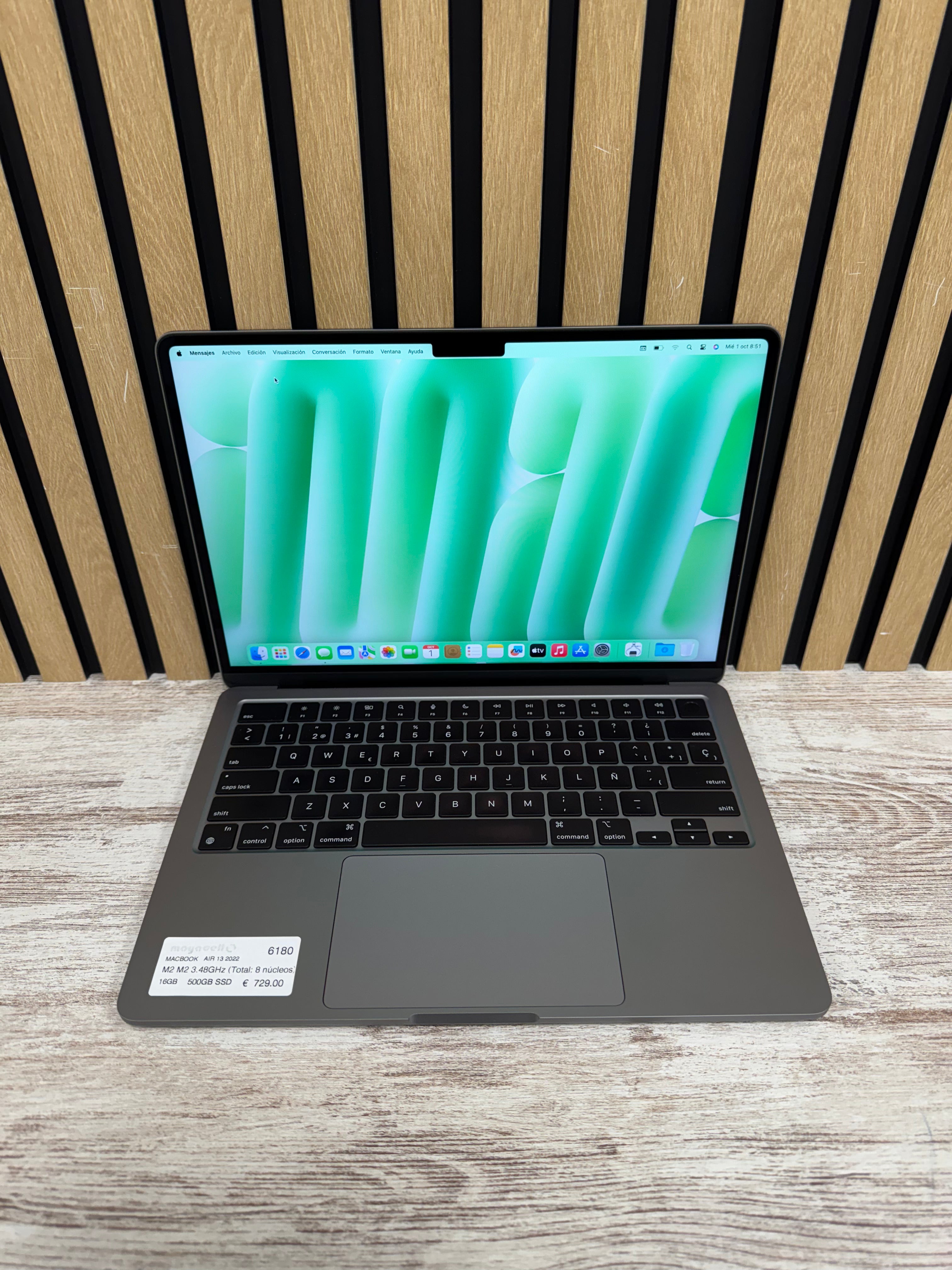 MacBook Air 13" 2022 M2 16gb 500gb SSD