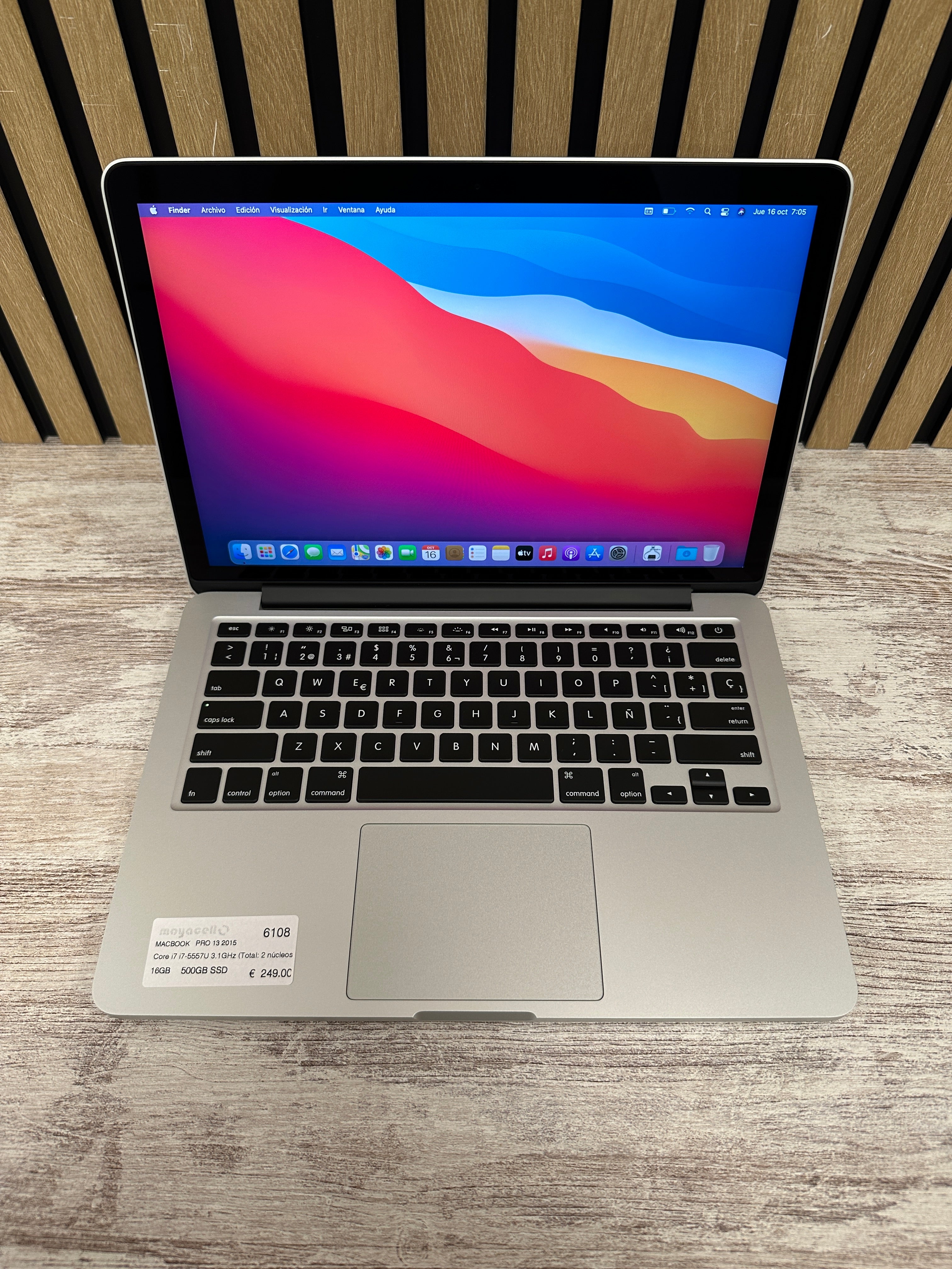 MacBook Pro 13" 2015 i7 16gb 500gb SSD