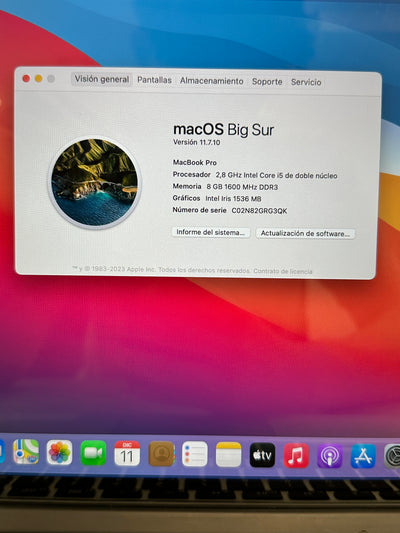 MacBook Pro 13" 2014 i5 8gb 250gb SSD