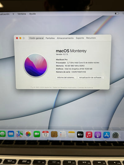 MacBook Pro 13" 2015 i5 16gb 256gb SSD