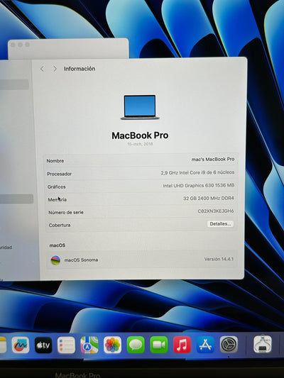 MacBook Pro 15" 2019 i9 32gb 512gb SSD