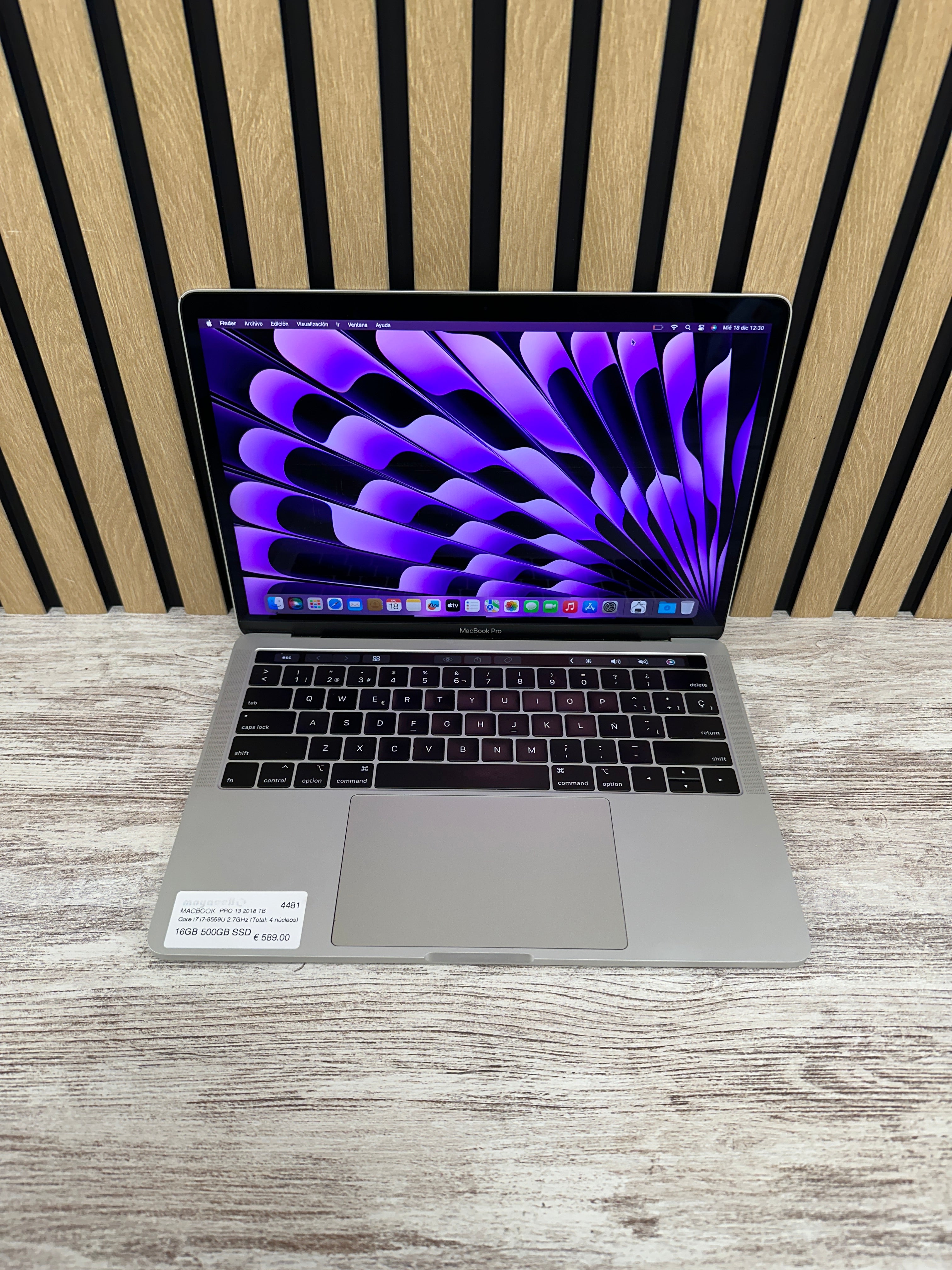 MacBook Pro 13" 2018 TB i7 16gb 500gb SSD