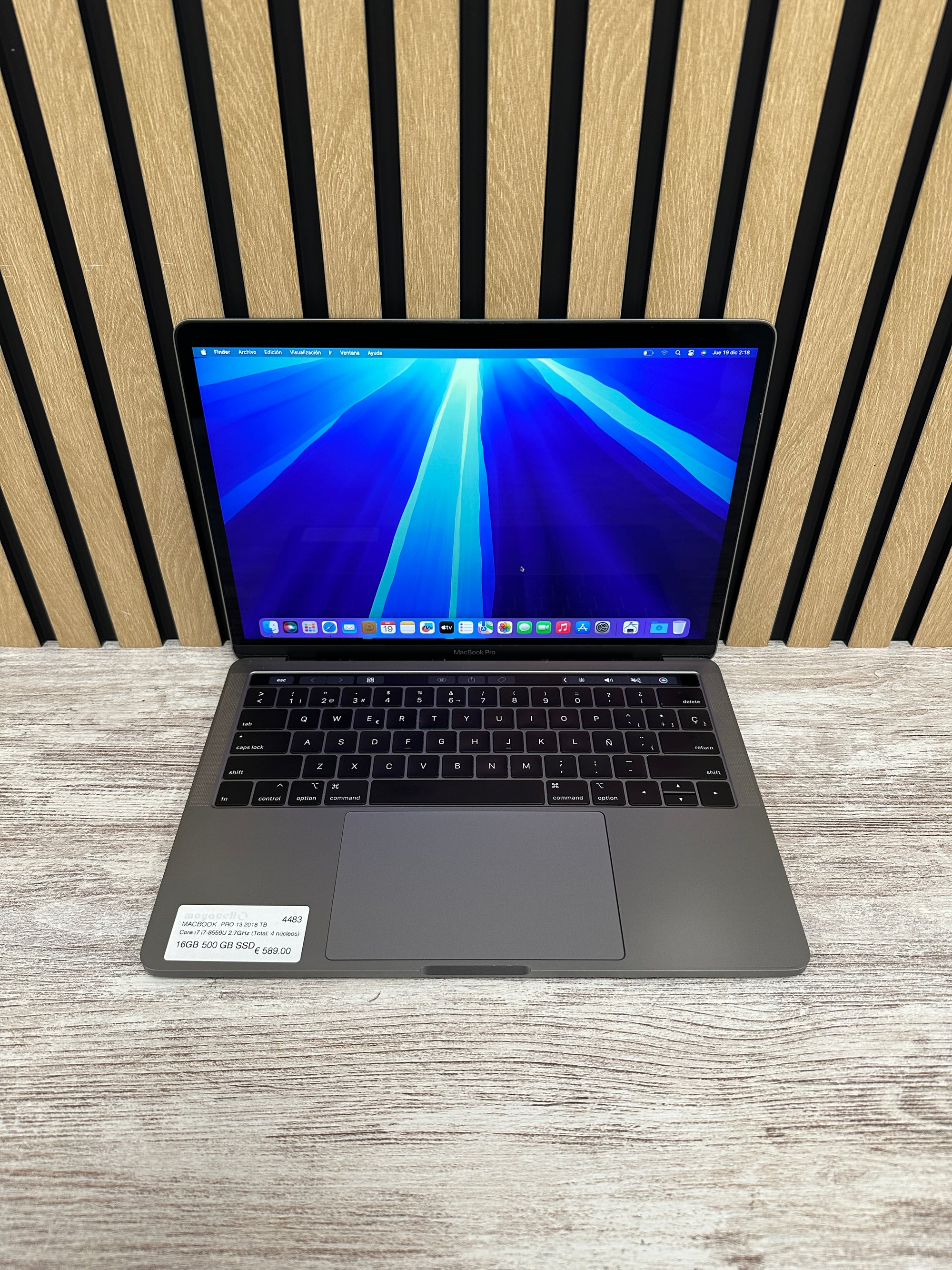 MacBook Pro 13" 2018 TB i7 16gb 500gb SSD