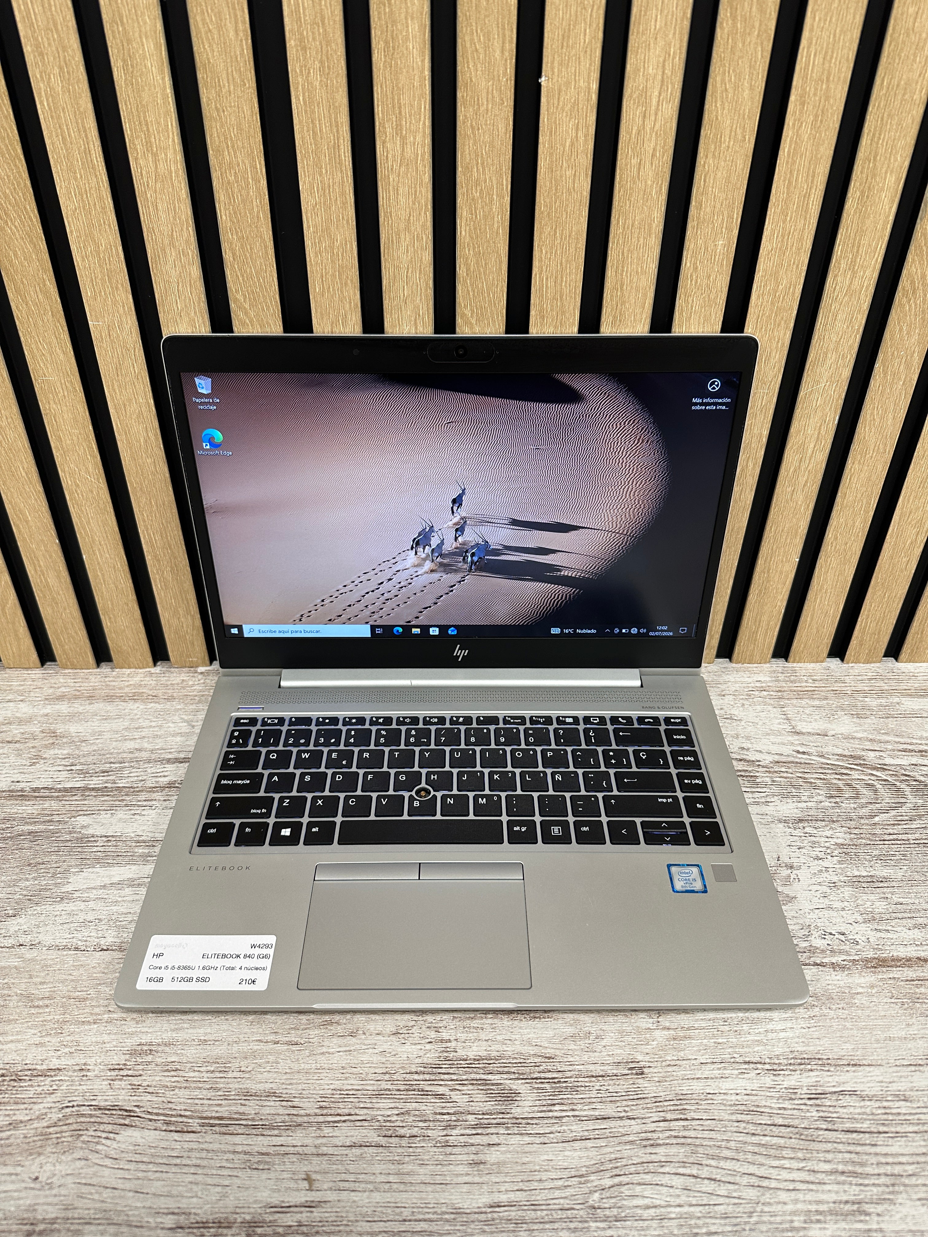 HP ELITEBOOK 840 (G6) Core i5 i5-8365U 1.6GHz (Total: 4 núcleos) 16GB 512GB SSD 14"