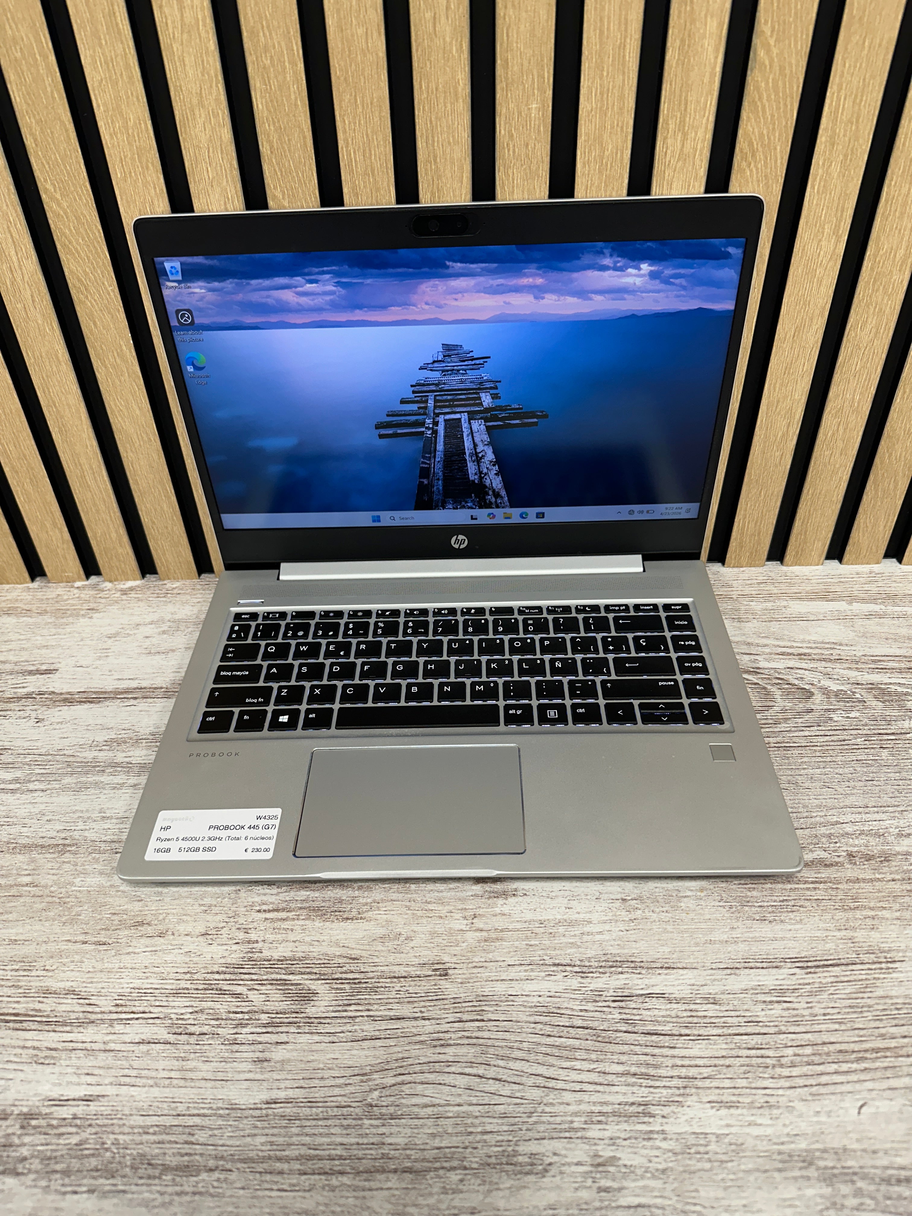 HP PROBOOK 445 (G7) Ryzen 5 4500U 2.3GHz (Total: 6 núcleos) 16GB 512GB SSD 14"