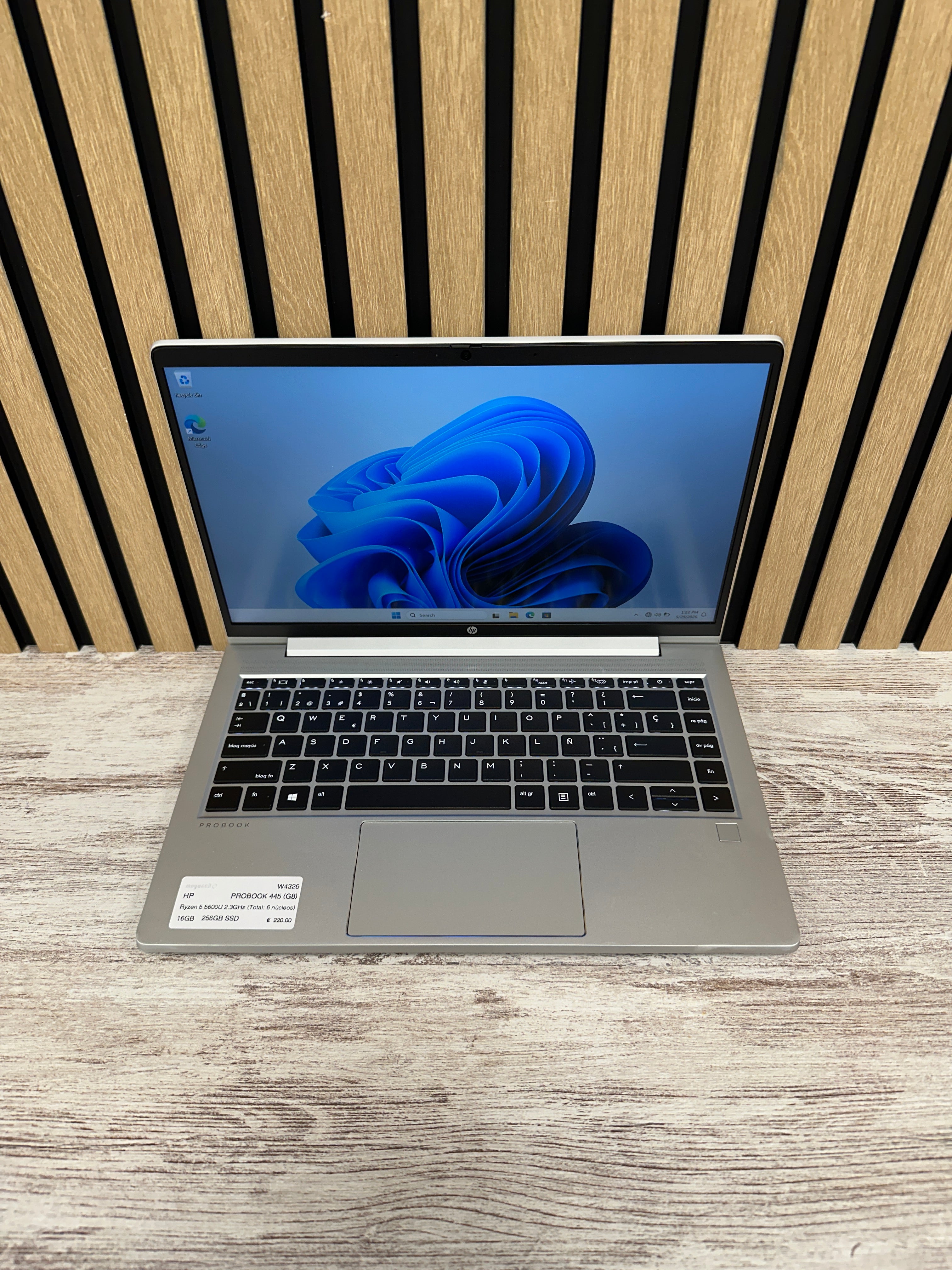 HP PROBOOK 445 (G8) Ryzen 5 5600U 2.3GHz (Total: 6 núcleos) 16GB 256GB SSD 14.0"