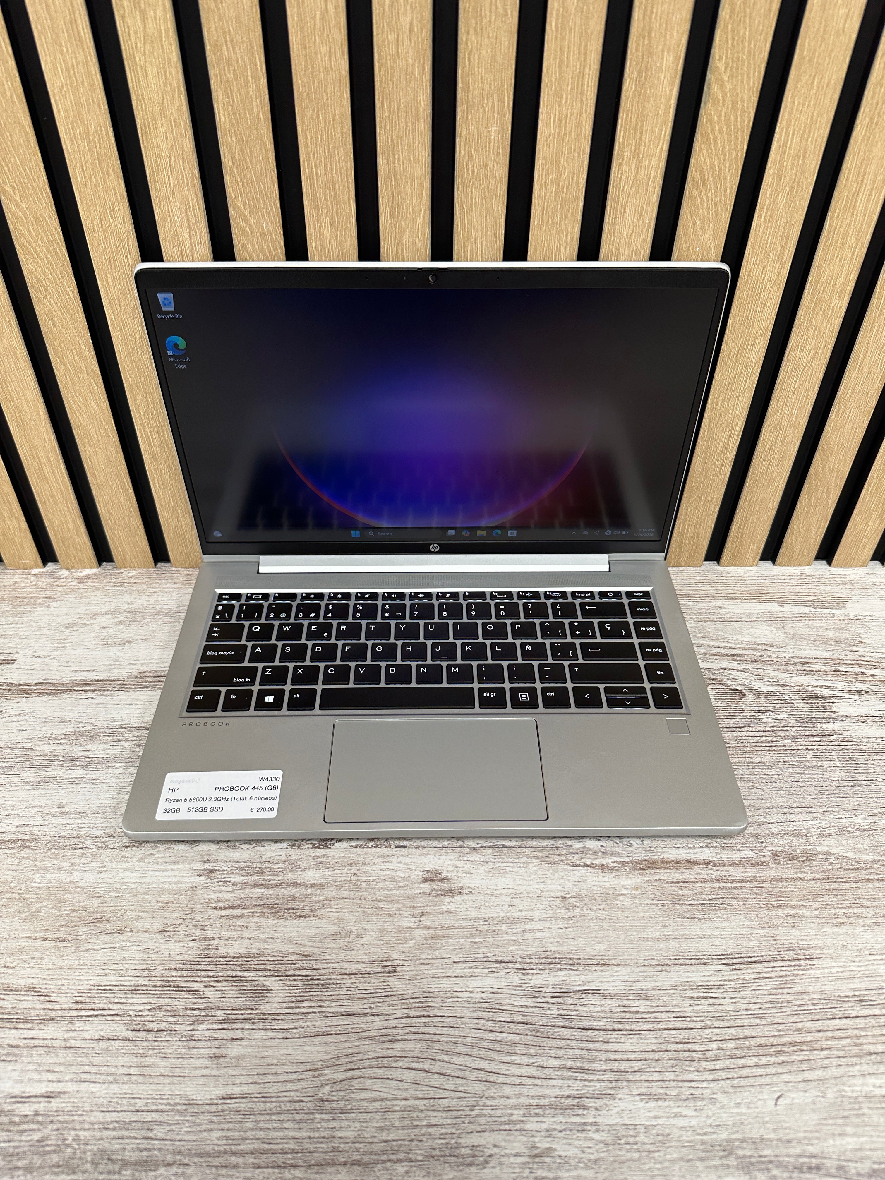 HP PROBOOK 445 (G8) Ryzen 5 5600U 2.3GHz (Total: 6 núcleos) 32GB 512GB SSD 14"