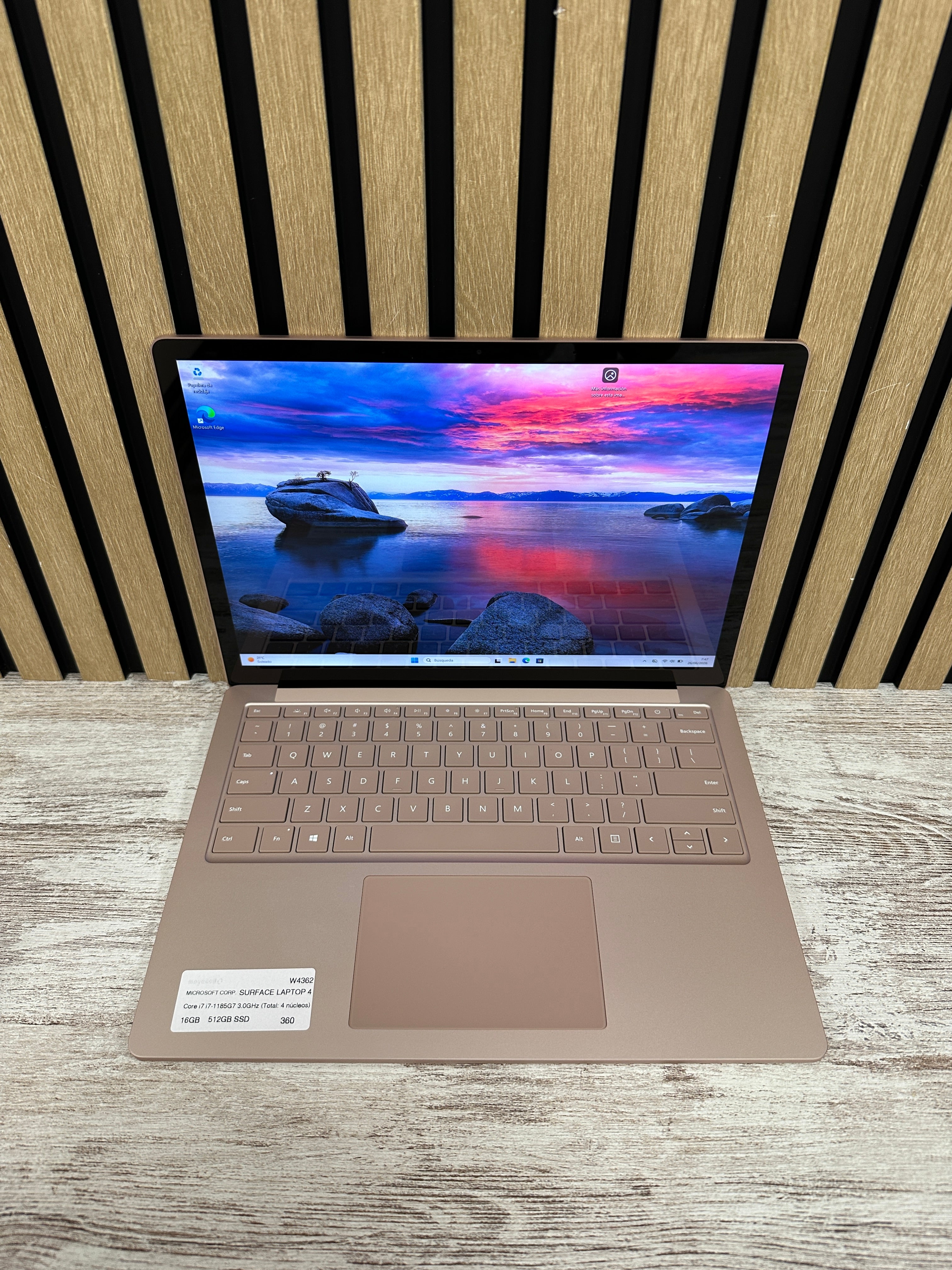 MICROSOFT CORP. SURFACE LAPTOP 4 Core i7 i7-1185G7 3.0GHz (Total: 4 núcleos) 16GB 512GB SSD 13.5"