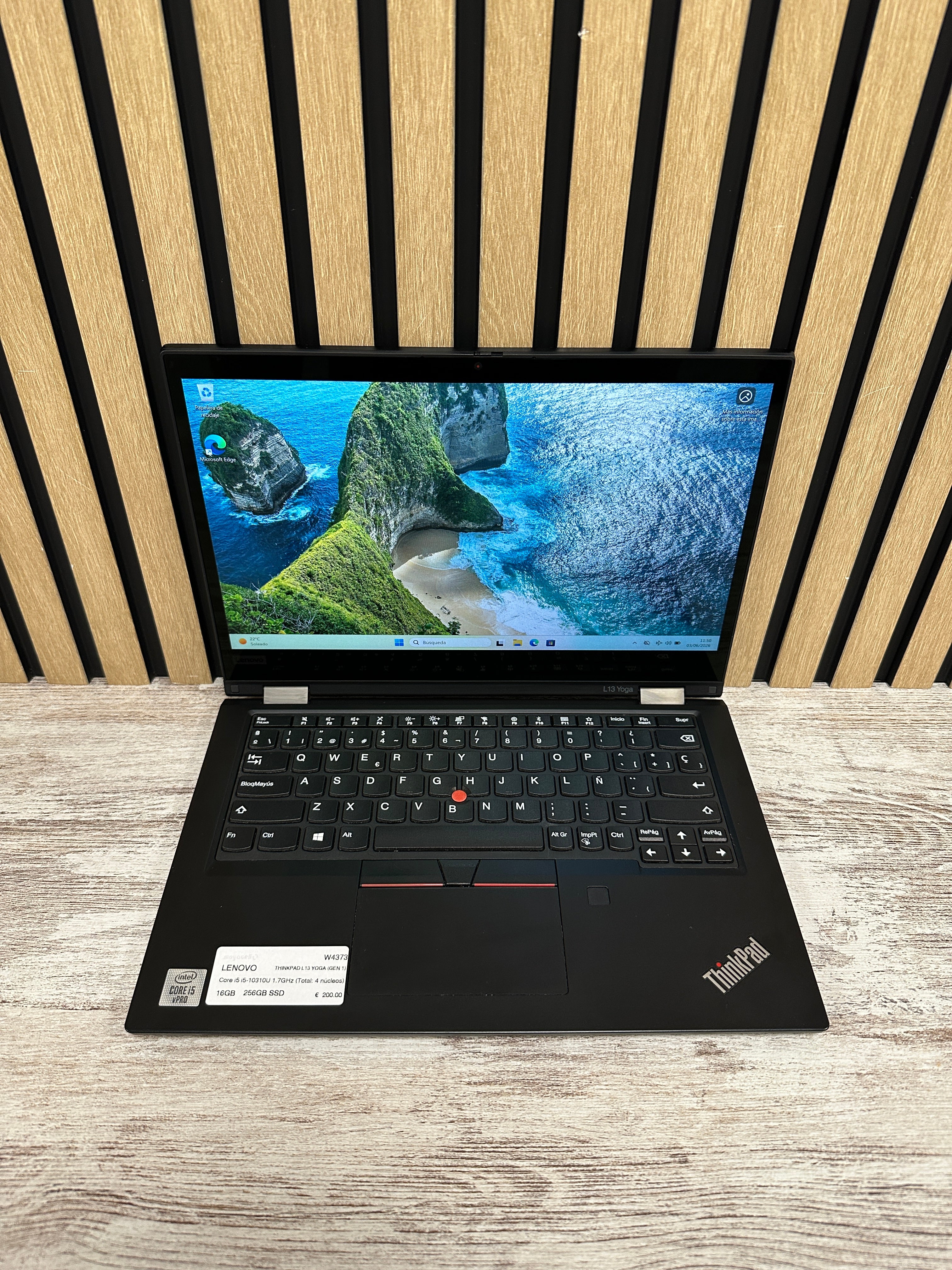 LENOVO THINKPAD L13 YOGA (GEN 1) Core i5 i5-10310U 1.7GHz (Total: 4 núcleos) 16GB 256GB SSD 13.3"