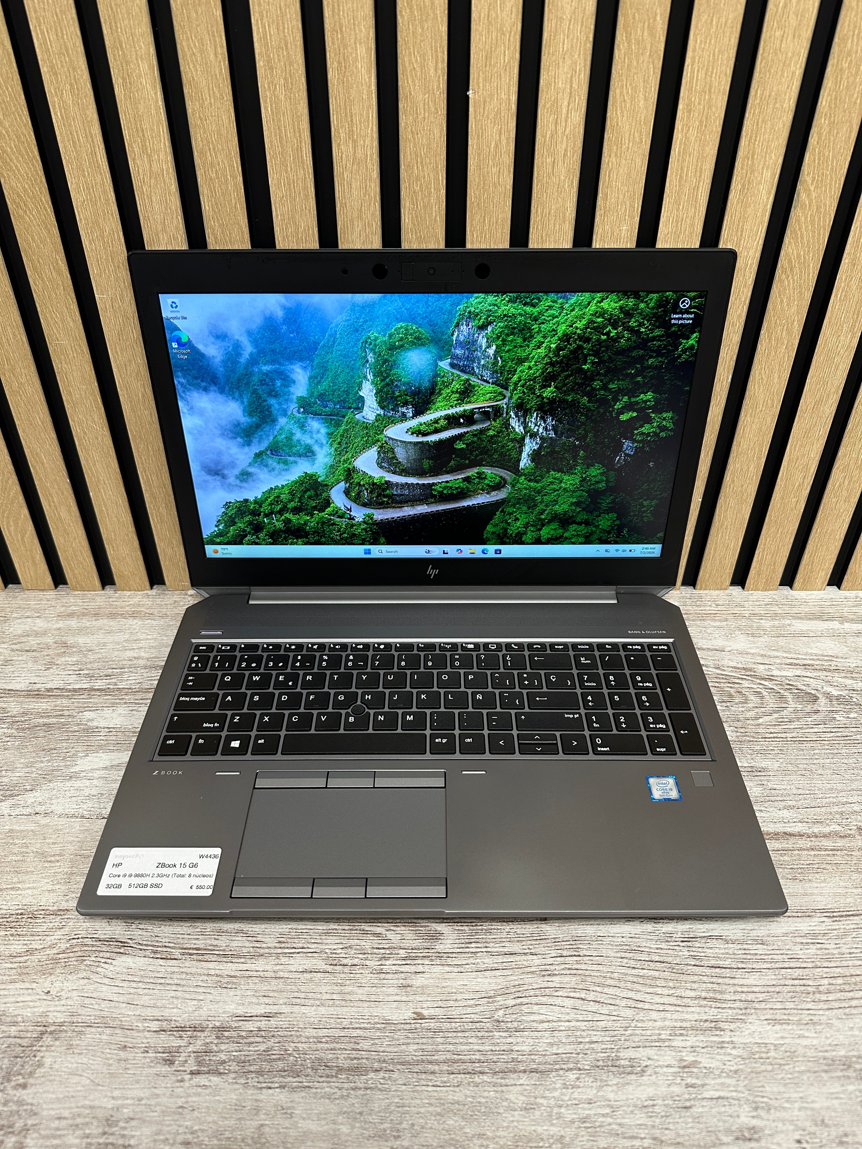 HP ZBook 15 G6 Core i9 i9-9880H 2.3GHz (Total: 8 núcleos) 32GB 512GB SSD