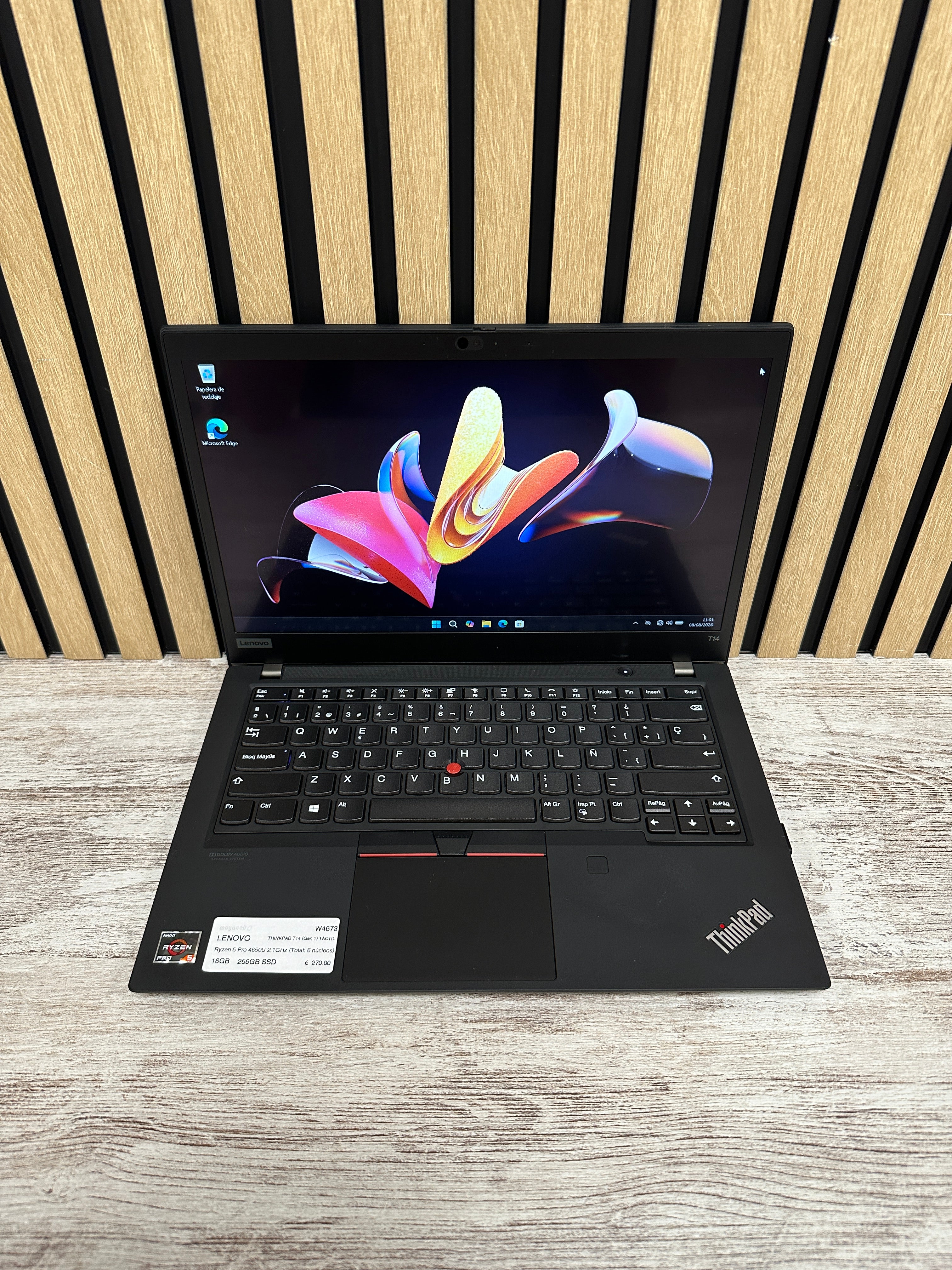 LENOVO THINKPAD T14 (Gen 1) TÁCTIL Ryzen 5 16GB 256GB SSD 14" - Moyacell